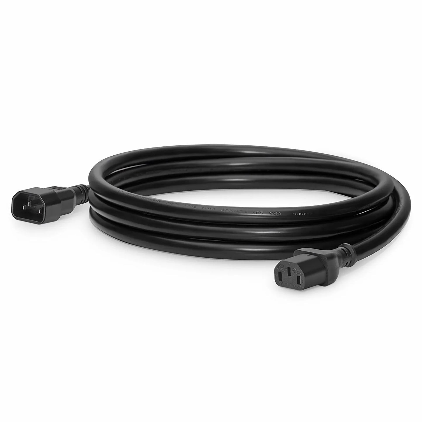 10ft (3m) IEC60320 C14 to IEC60320 C13 17AWG 250V/10A Power Extension Cord, Black