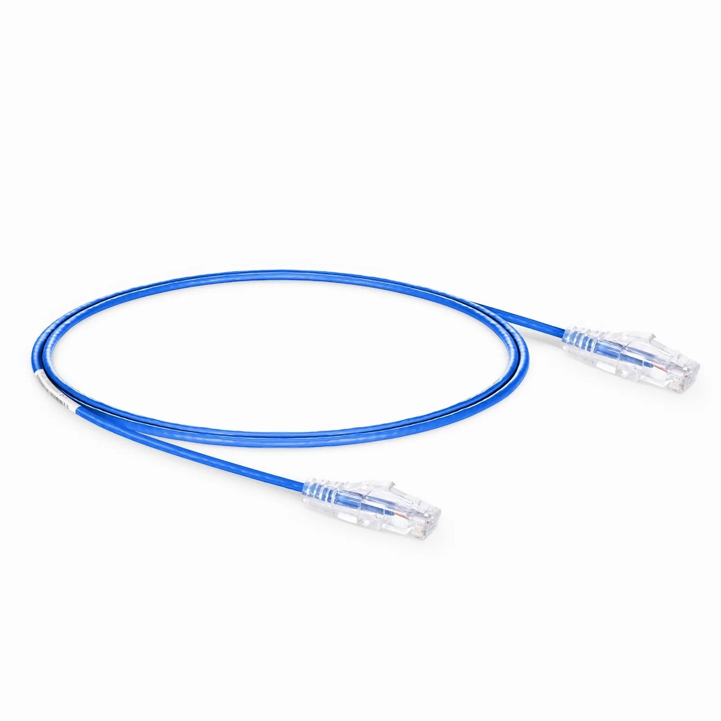 1.5ft (0.5m) Cat6 28AWG Snagless Unshielded (U/UTP) PVC CM Small Diameter High-Flex Ethernet Network Patch Cable, Blue, (10pcs/pack)