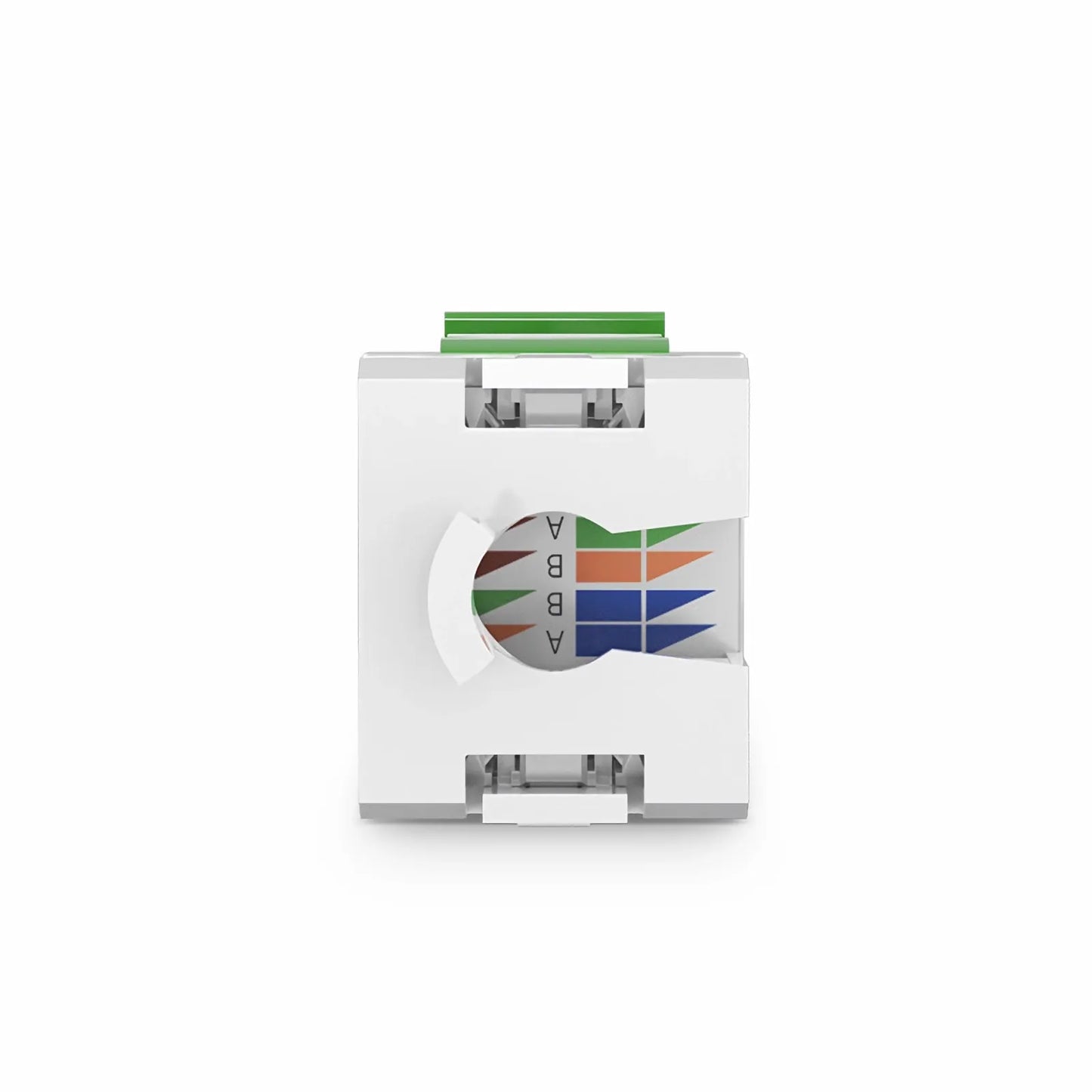 Cat6 RJ45 (8P8C) Unshielded Punch Down Keystone Jack Module, Green (10 pcs/Pack)