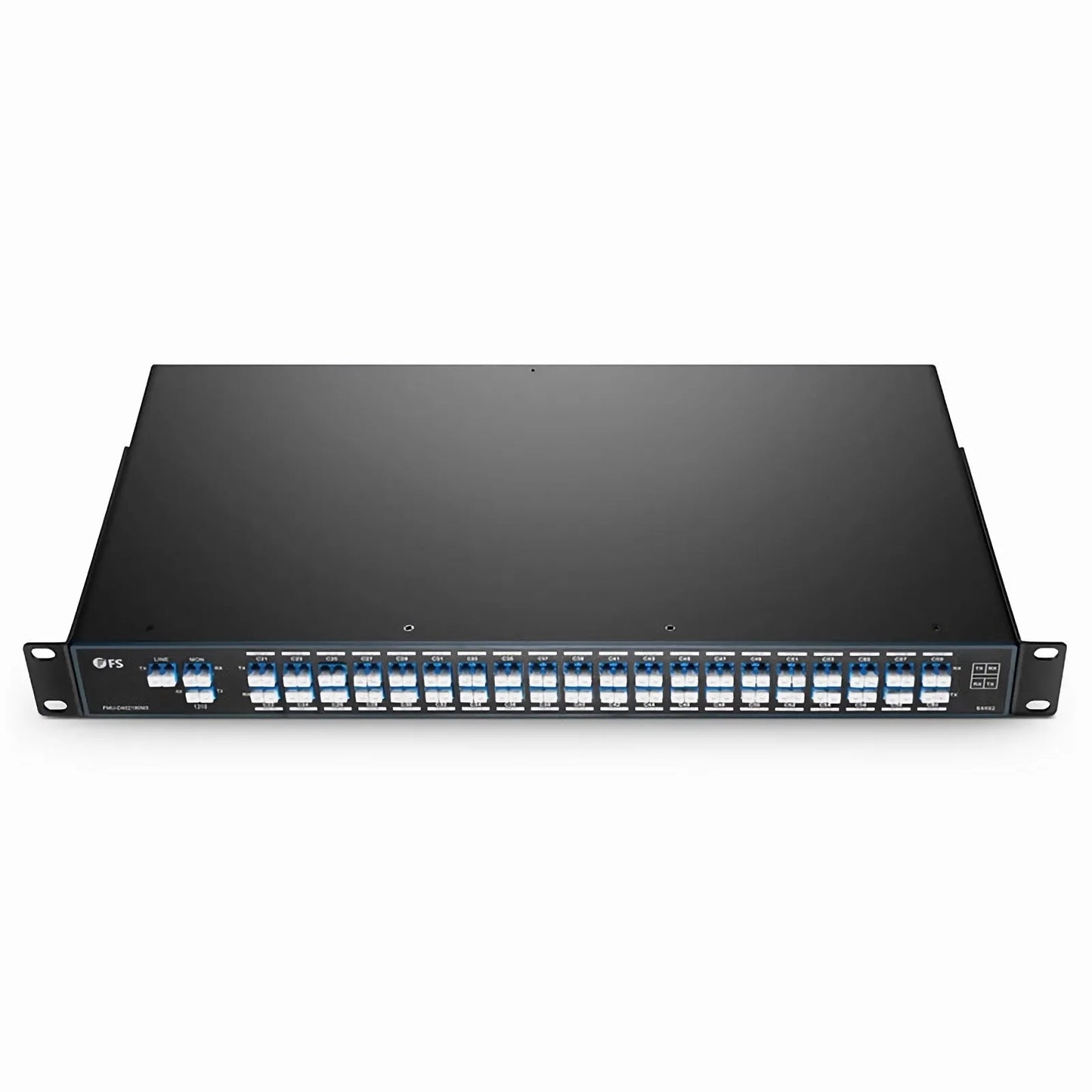 40 Channels DWDM Mux Demux, 100GHz C21-C60, with Monitor and 1310nm Port, 4.5dB Typical IL, LC/UPC, Dual Fiber, FMU 1U Rack Mount