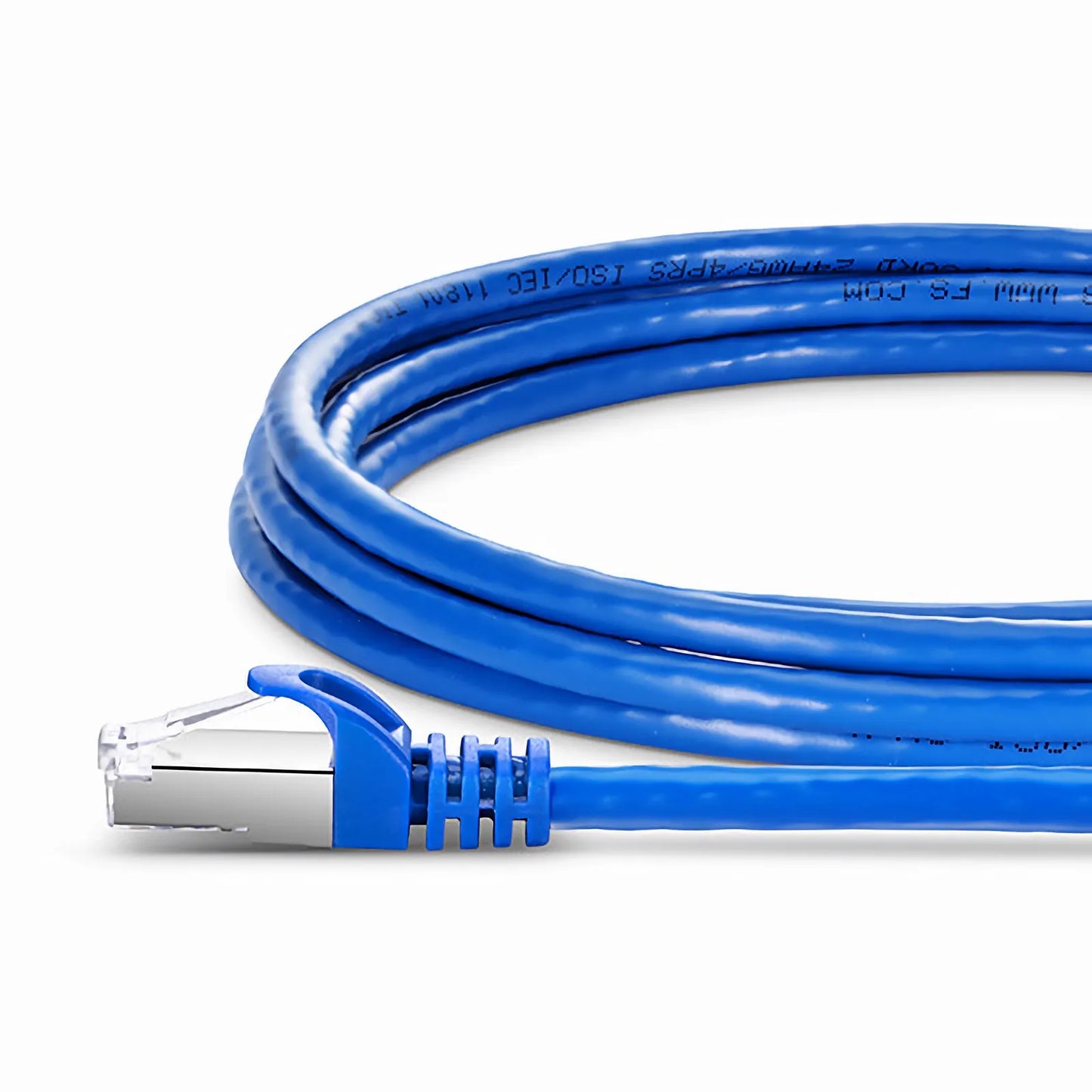 50ft (15.2m) Cat6a 26AWG Snagless Shielded (S/FTP) PVC CM Ethernet Network Patch Cable, Blue