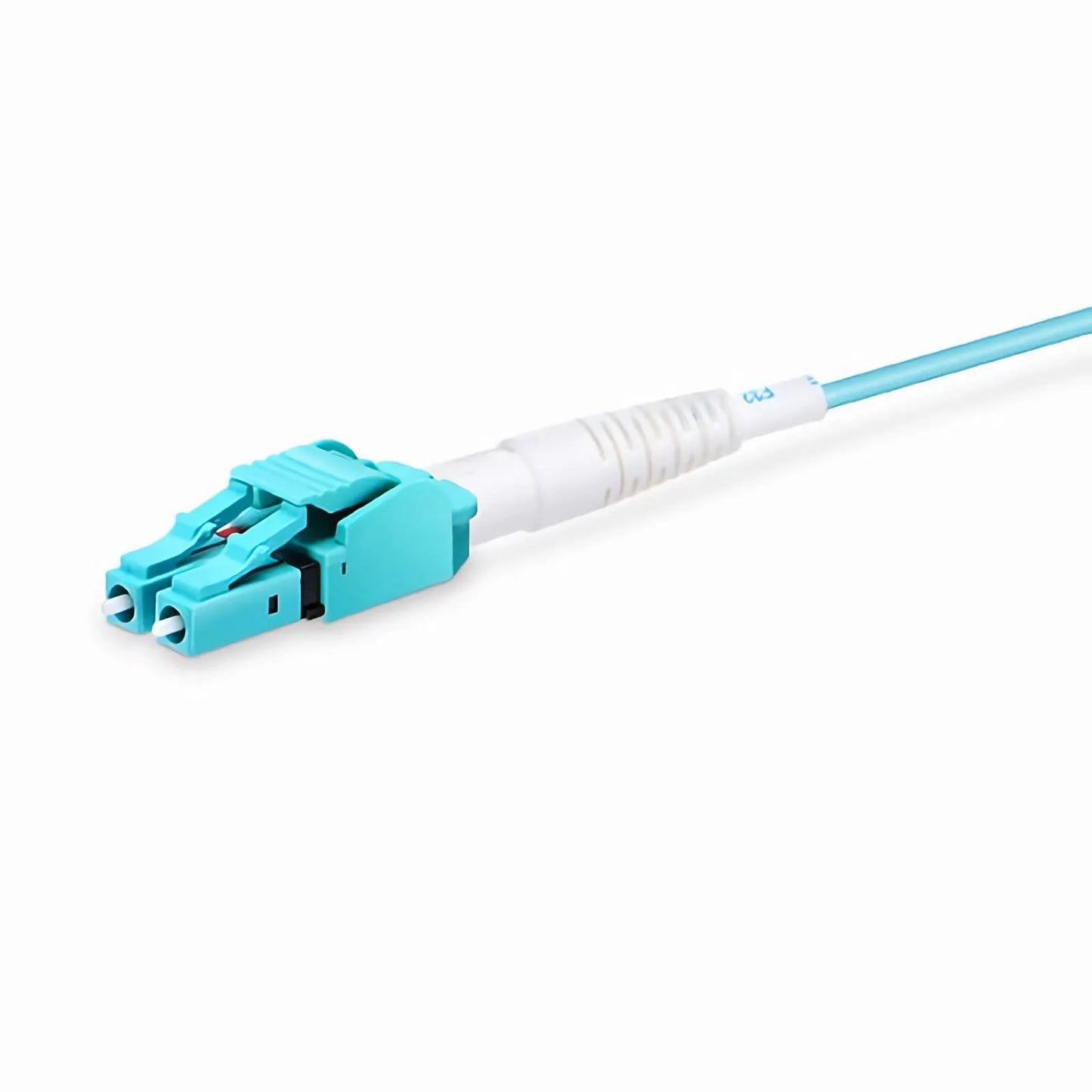 3m (10ft) Fiber Patch Cable, 2 Fibers, LC UPC Duplex to LC UPC Duplex Switchable Clip Uniboot, Multimode (OM3), Riser (OFNR), 2.0mm, Aqua