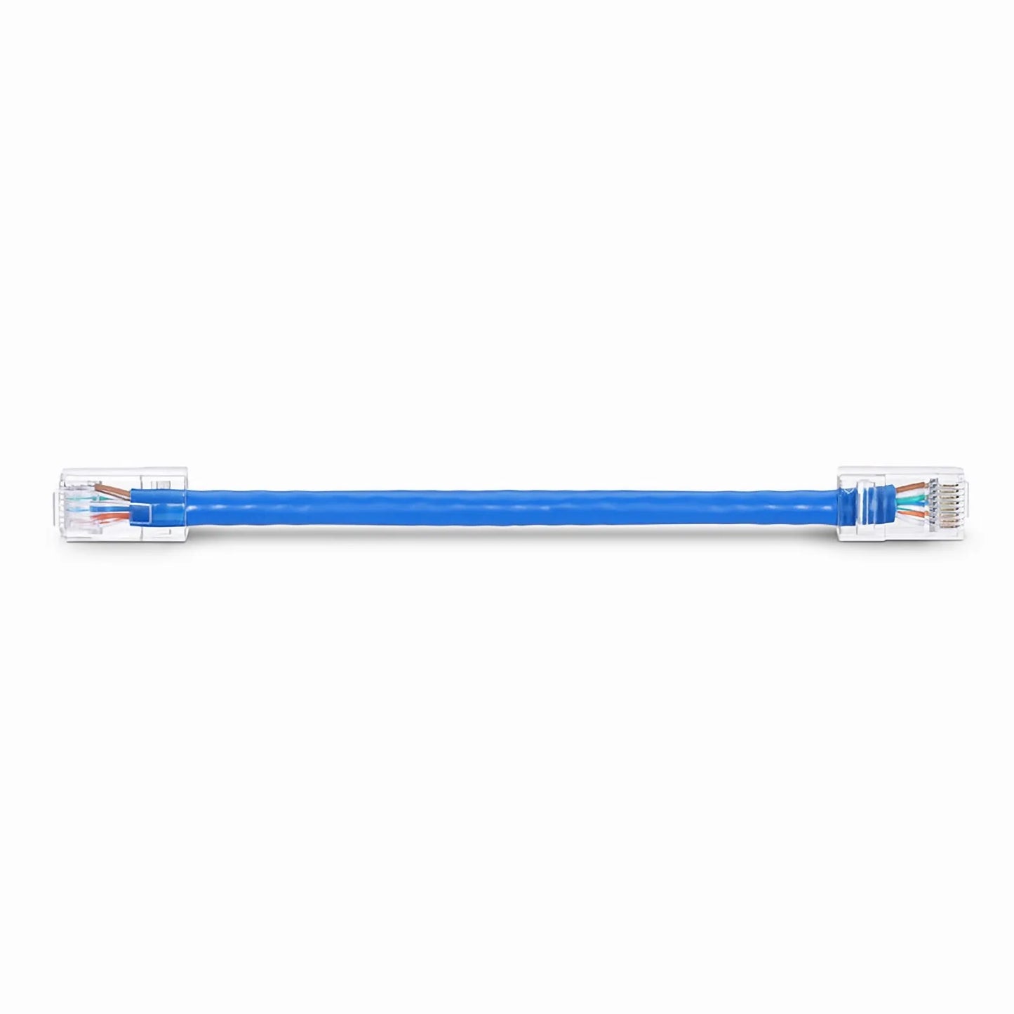 6in (0.15m) Cat6 24AWG Non-booted Unshielded (U/UTP) PVC CM Ethernet Network Patch Cable, Blue