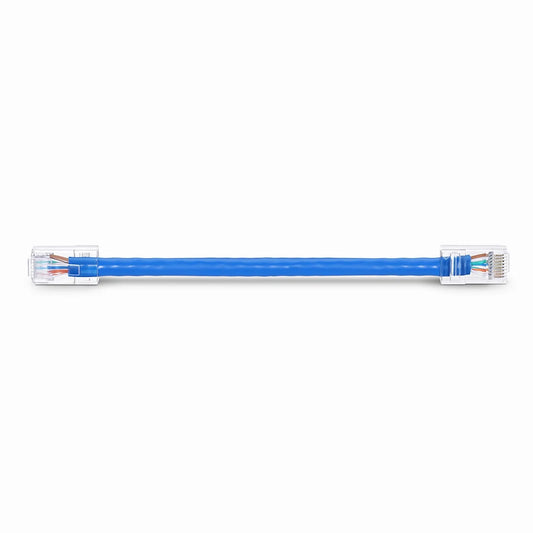 6in (0.15m) Cat6 24AWG Non-booted Unshielded (U/UTP) PVC CM Ethernet Network Patch Cable, Blue
