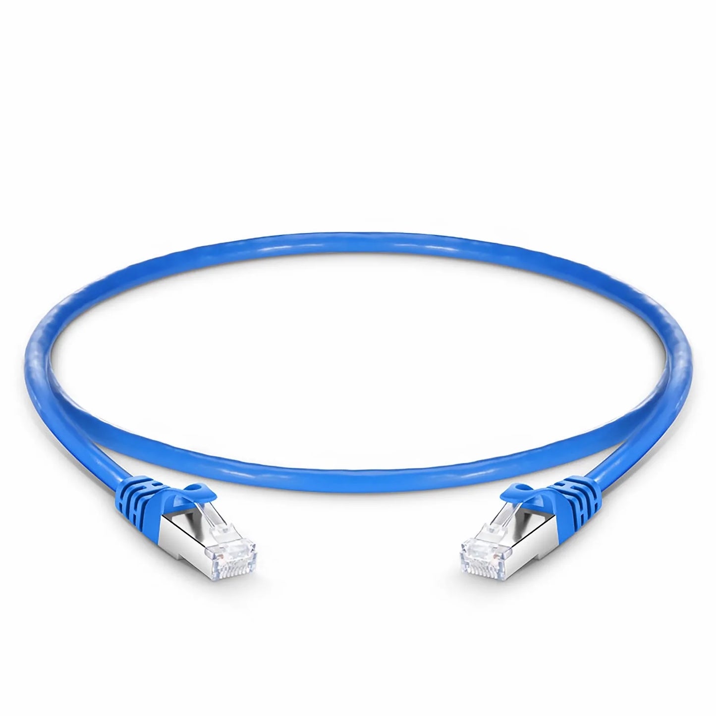 10ft (3m) Cat6a 26AWG Snagless Shielded (S/FTP) PVC CM Ethernet Network Patch Cable, Blue, 24Pcs/pack