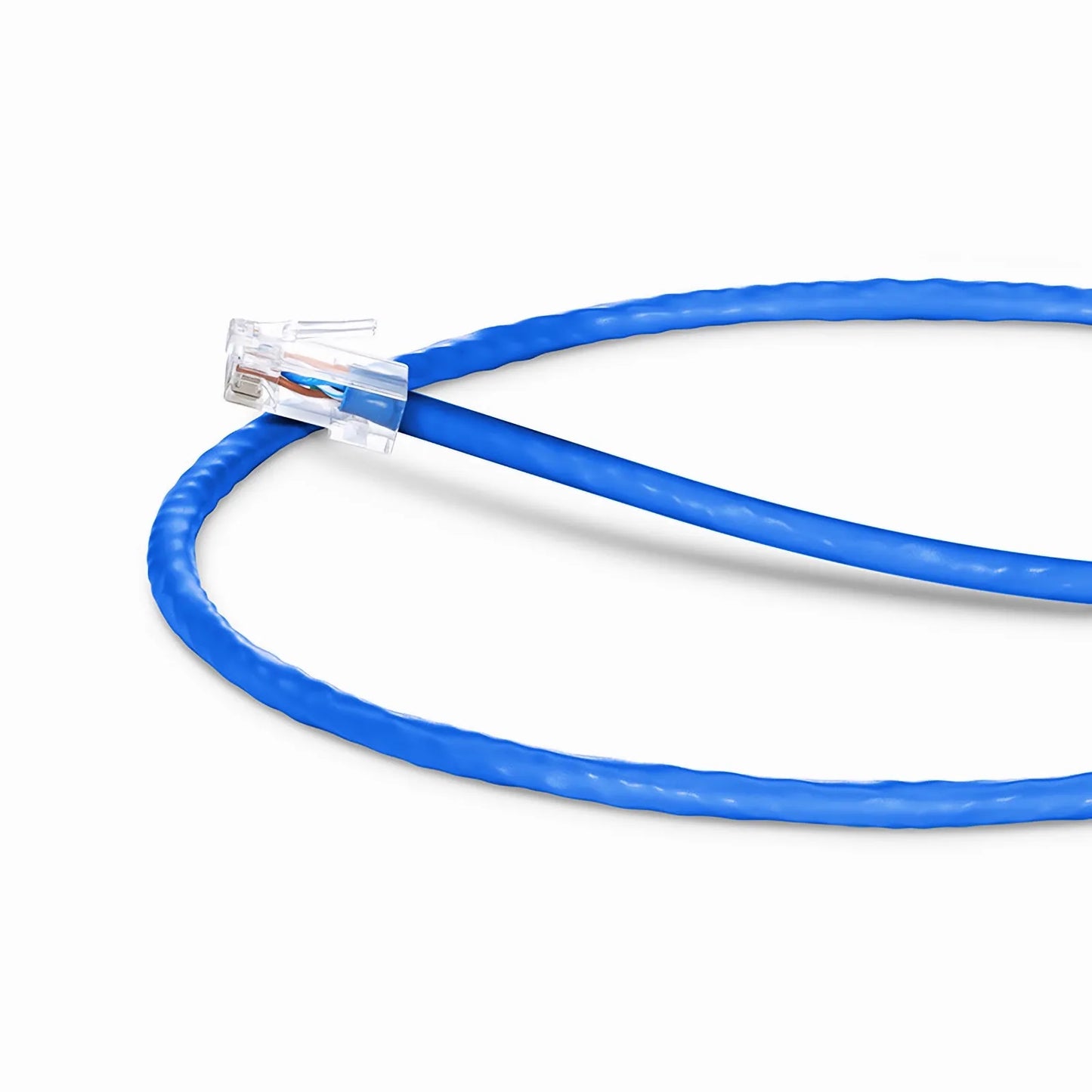 2ft (0.6m) Cat6 24AWG Non-booted Unshielded (U/UTP) PVC CM Ethernet Network Patch Cable, Blue