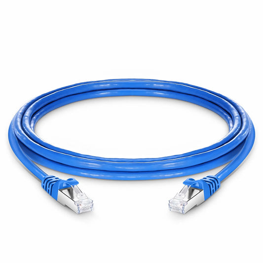 10ft (3m) Cat6a 26AWG Snagless Shielded (S/FTP) PVC CM Ethernet Network Patch Cable, Blue