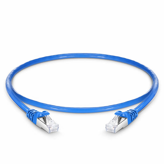 2ft (0.6m) Cat6 26AWG Snagless Shielded (S/FTP) PVC CM Ethernet Network Patch Cable, Blue