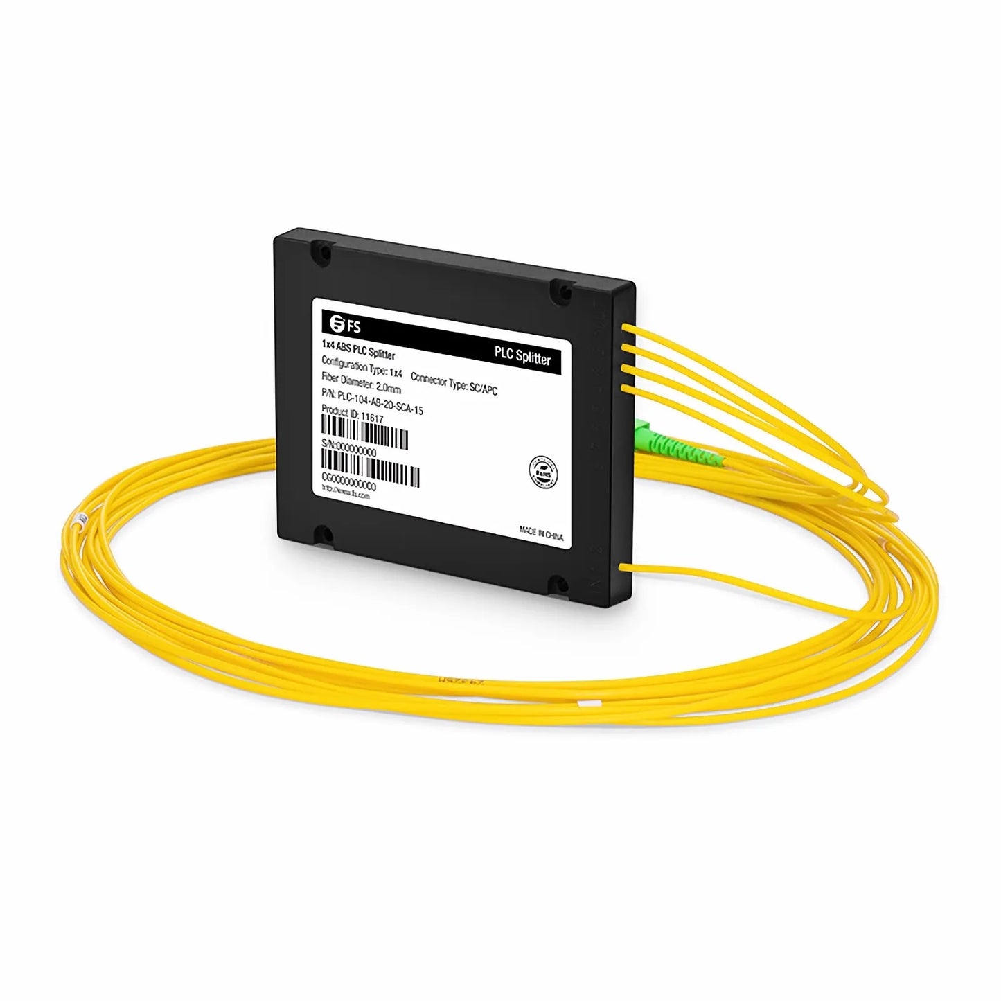Customized 1xN, 2xN PLC Splitter, Splice/Pigtailed ABS Module，LC/SC/FC/ST, Singlemode