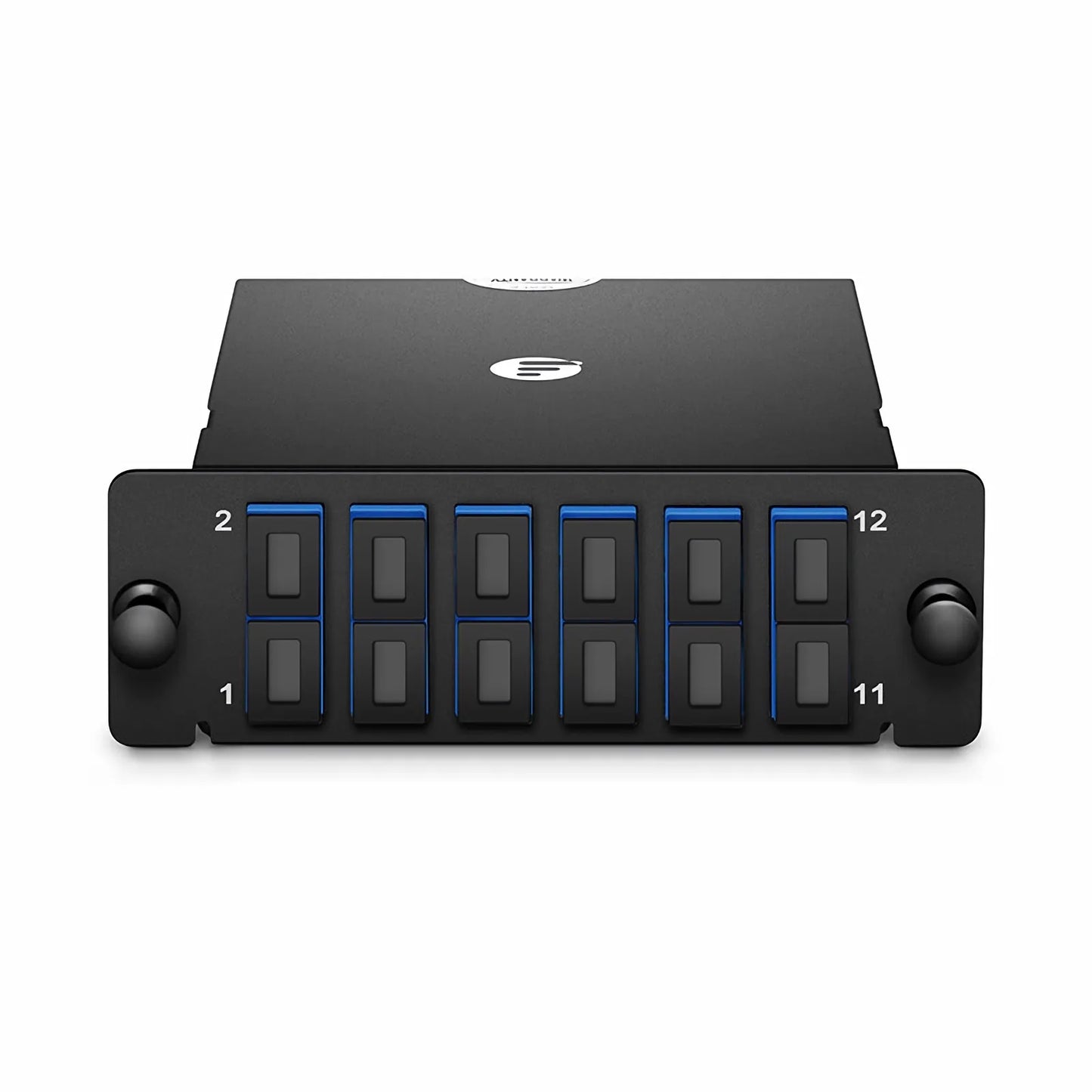 FHD™ MTP®-SC Cassette, OS2 Single Mode, Type A, 12 Fibers, MTP®-12 (Male) to 6 x SC Duplex (Blue), 0.35dB Max.