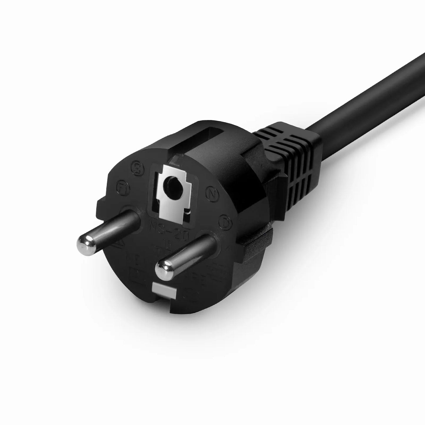 6ft (1.8m) CEE 7/7 SCHUKO to IEC60320 C13 3 x 1.0mm² 250V/10A Power Cord, Black
