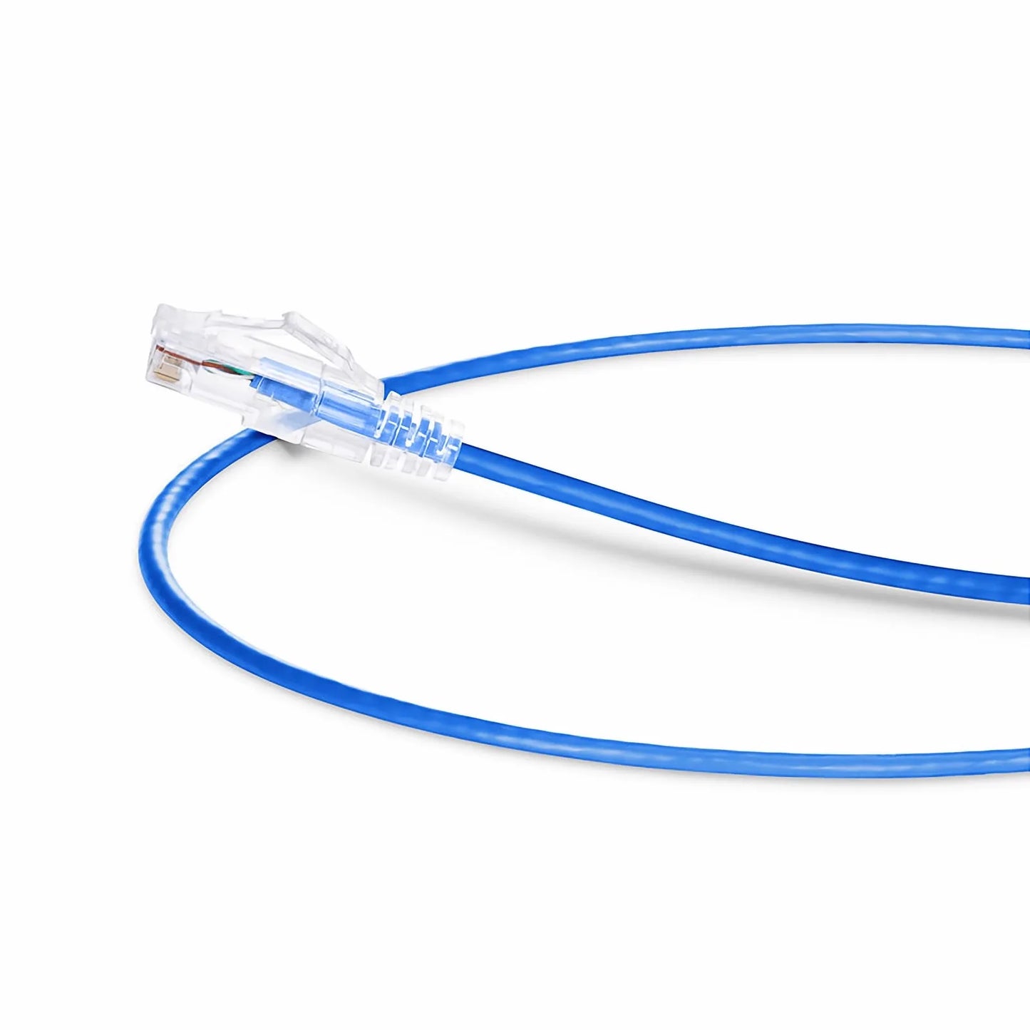 1.5ft (0.5m) Cat6 Snagless Unshielded (U/UTP) PVC CM Small Diameter High-Flex Ethernet Network Patch Cable, Blue, (24pcs/pack)