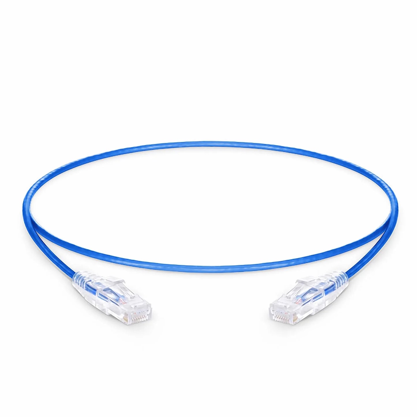 10in (0.25m) Cat6a 28AWG Snagless Unshielded (U/UTP) CM/LSZH Small Diameter High-Flex Ethernet Network Patch Cable, Blue
