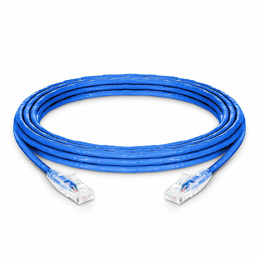 20ft (6.1m) Cat6 24AWG Snagless Unshielded (U/UTP) PVC CM Ethernet Network Patch Cable, Blue