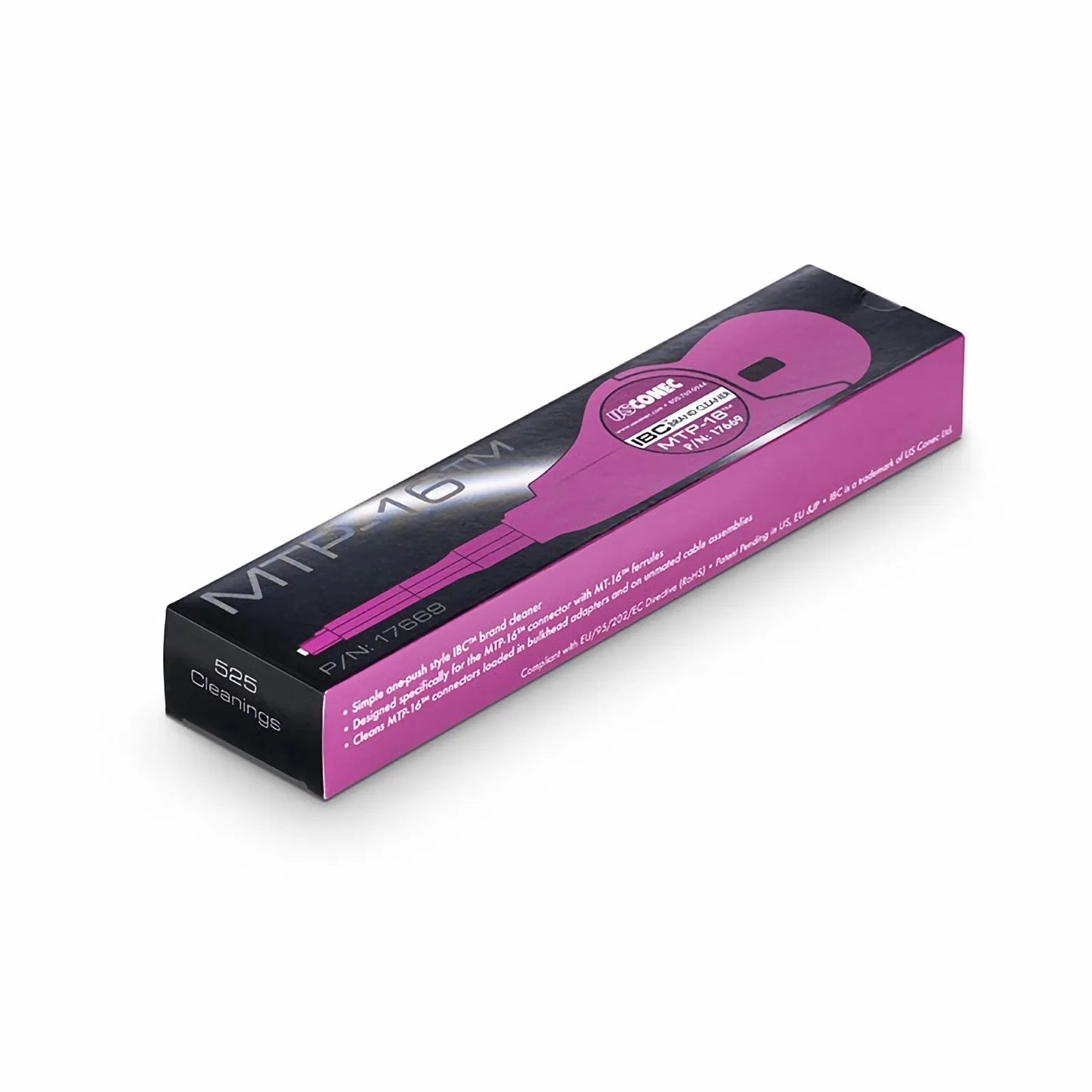 US Conec IBC™ Brand Cleaner MTP®-16, for 16 Fibers MPO Connectors (525+ Times)