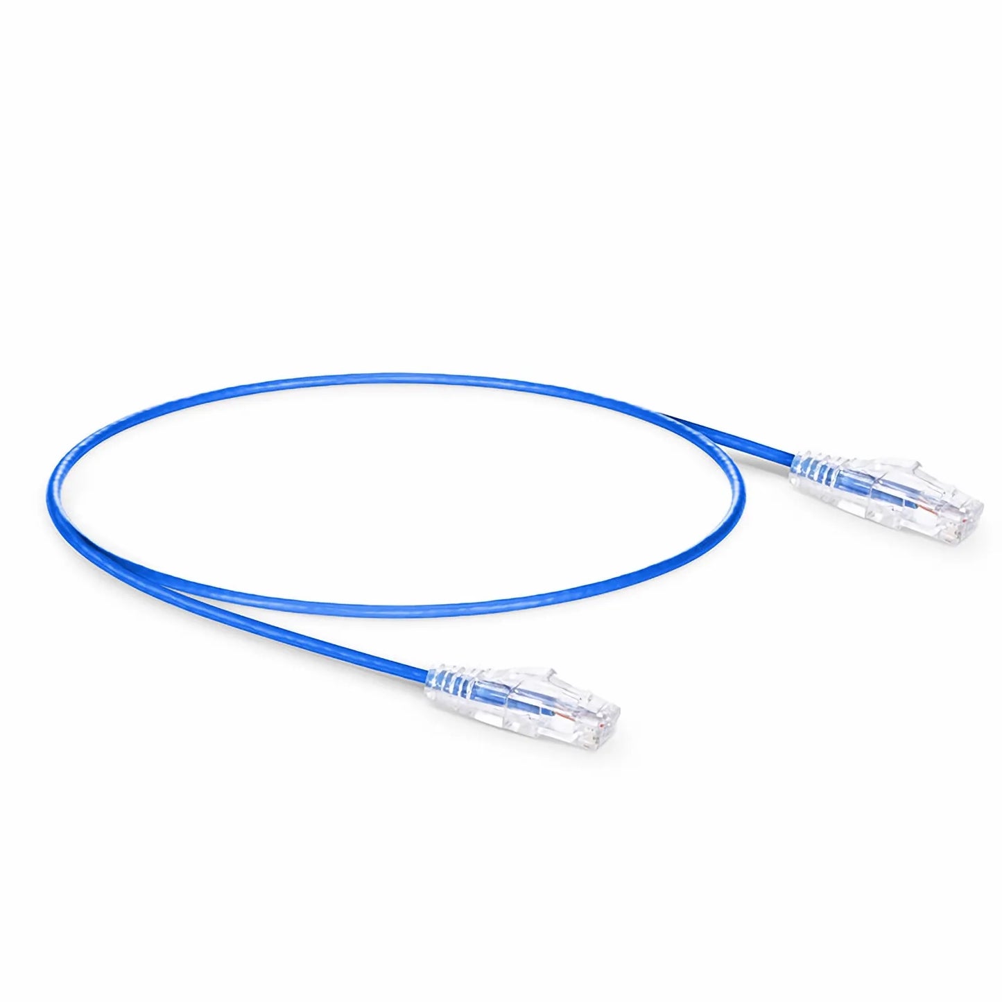 1.5ft (0.5m) Cat6 Snagless Unshielded (U/UTP) PVC CM Small Diameter High-Flex Ethernet Network Patch Cable, Blue, (24pcs/pack)