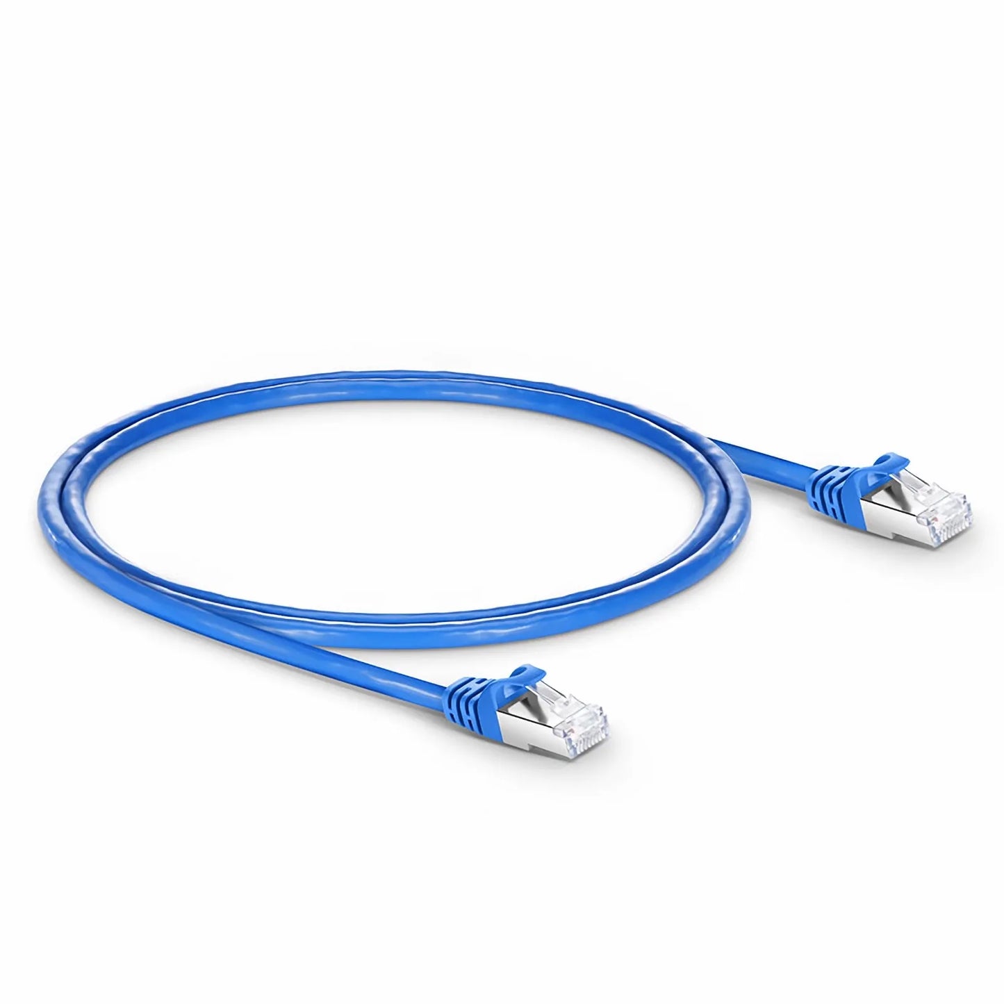 3ft (0.9m) Cat6a 26AWG Snagless Shielded (S/FTP) PVC CM Ethernet Network Patch Cable, Blue