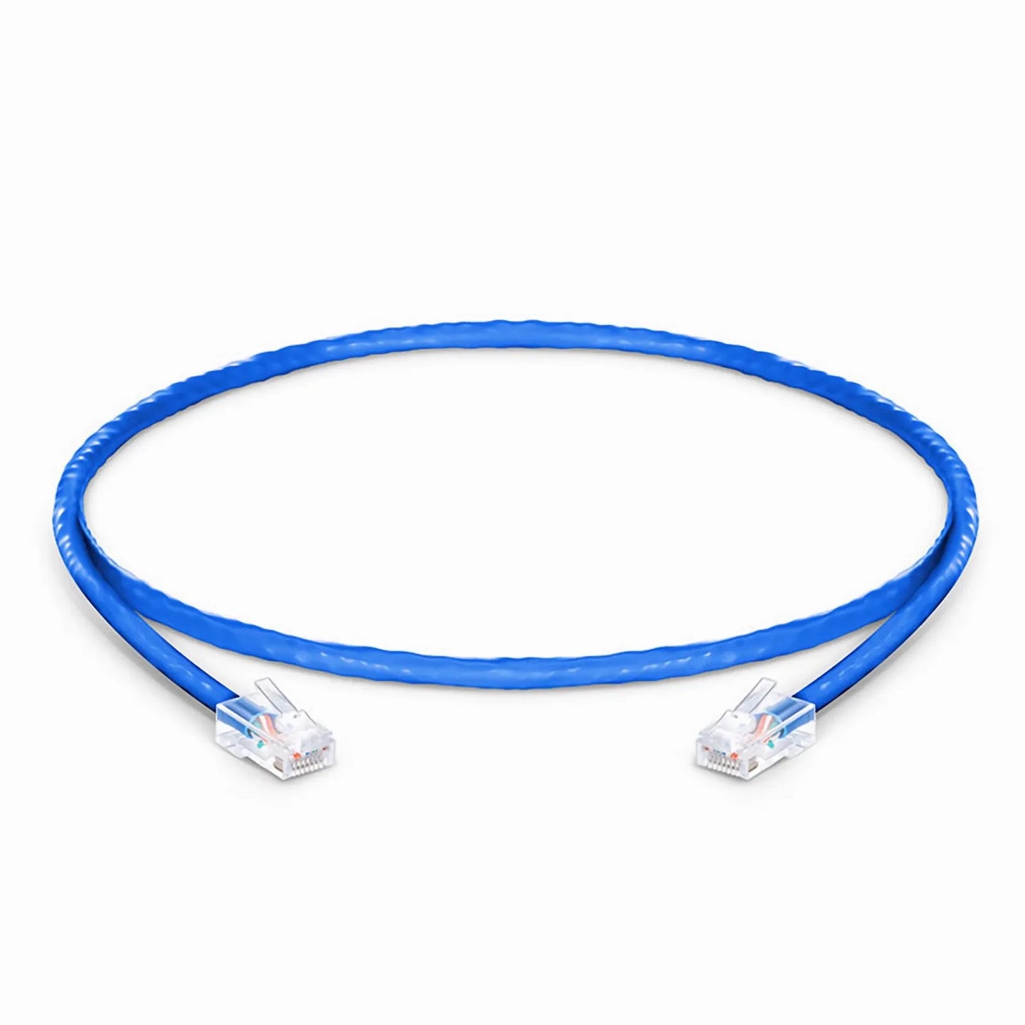 2ft (0.6m) Cat6 24AWG Non-booted Unshielded (U/UTP) PVC CM Ethernet Network Patch Cable, Blue