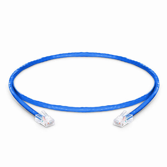 1ft (0.3m) Cat6 24AWG Non-booted Unshielded (U/UTP) PVC CM Ethernet Network Patch Cable, Blue