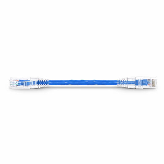 6in (0.15m) Cat6 24AWG Snagless Unshielded (U/UTP) PVC CM Ethernet Network Patch Cable, Blue