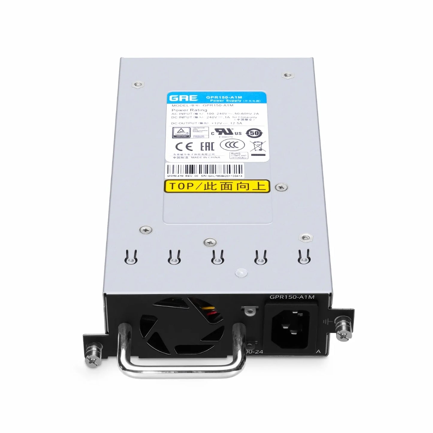 Hot-swappable AC Power Module 150W, for S5800-48F4SR, S5800-48T4S, S5850-24S2Q, S5850-24S2C, S5850-16T16BS2Q