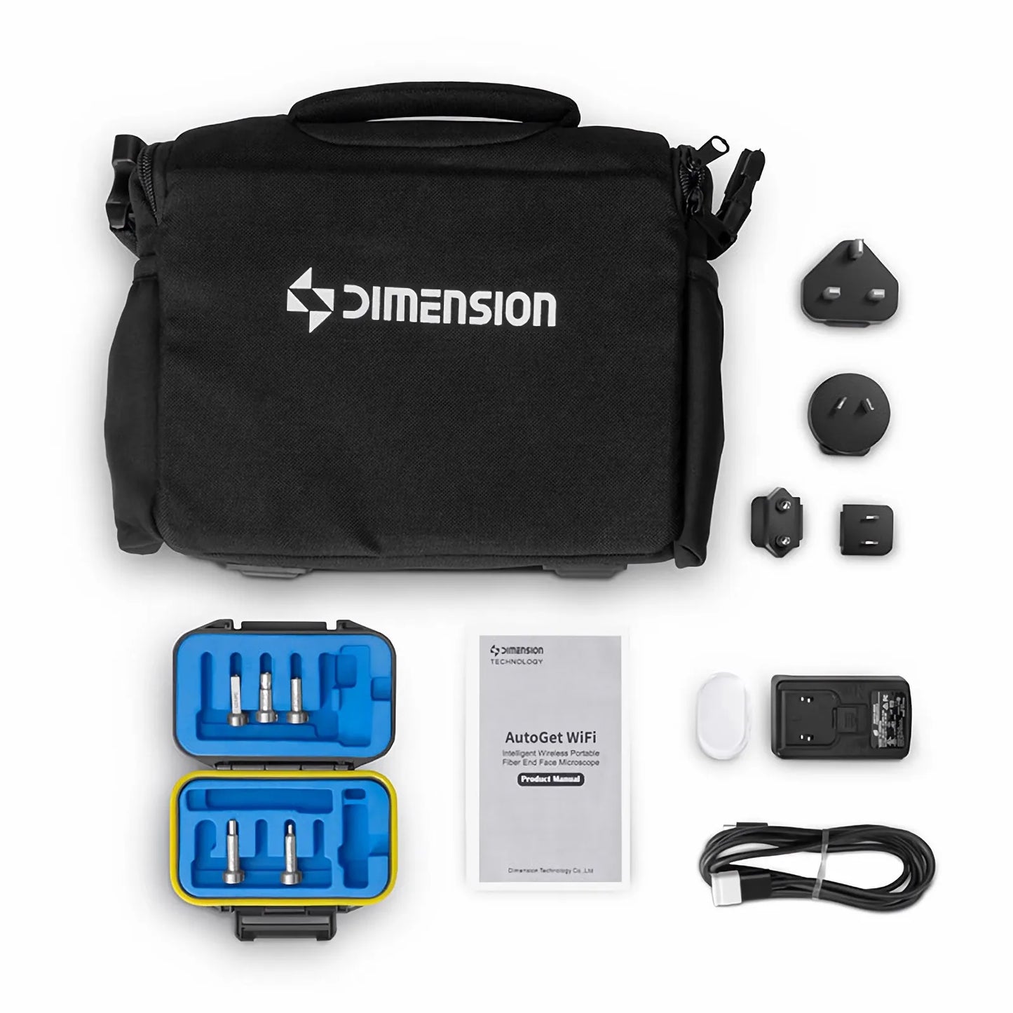 AutoGet Wifi Wireless Intelligent Fiber Endface Microscope with HD Touchscreen for LC/SC/FC Connectors