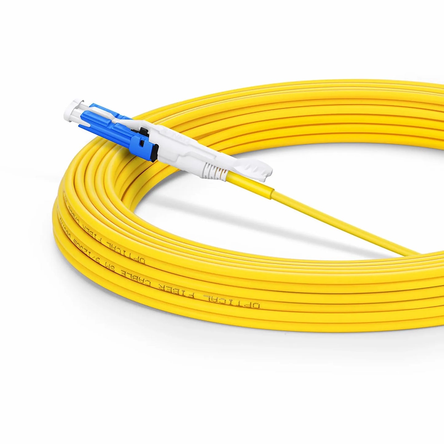 10m (33ft) Fiber Patch Cable, 2 Fibers, CS™ UPC Duplex to CS™ UPC Duplex Uniboot, Single Mode (OS2), Riser (OFNR), 2.0mm, Yellow, for 200/400G Network Connection