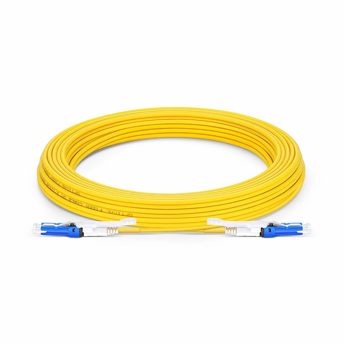 10m (33ft) Fiber Patch Cable, 2 Fibers, CS™ UPC Duplex to CS™ UPC Duplex Uniboot, Single Mode (OS2), Riser (OFNR), 2.0mm, Yellow, for 200/400G Network Connection