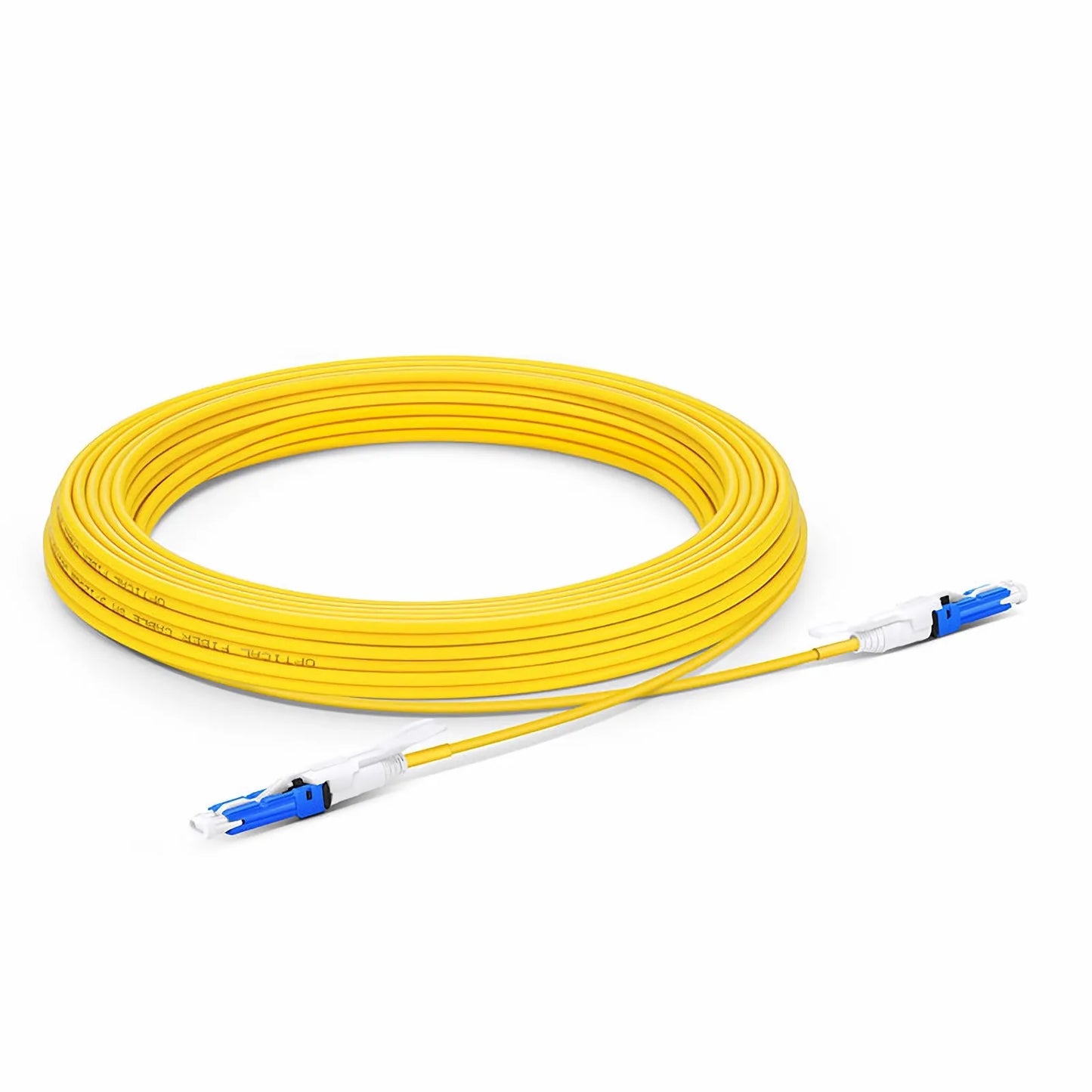 10m (33ft) Fiber Patch Cable, 2 Fibers, CS™ UPC Duplex to CS™ UPC Duplex Uniboot, Single Mode (OS2), Riser (OFNR), 2.0mm, Yellow, for 200/400G Network Connection