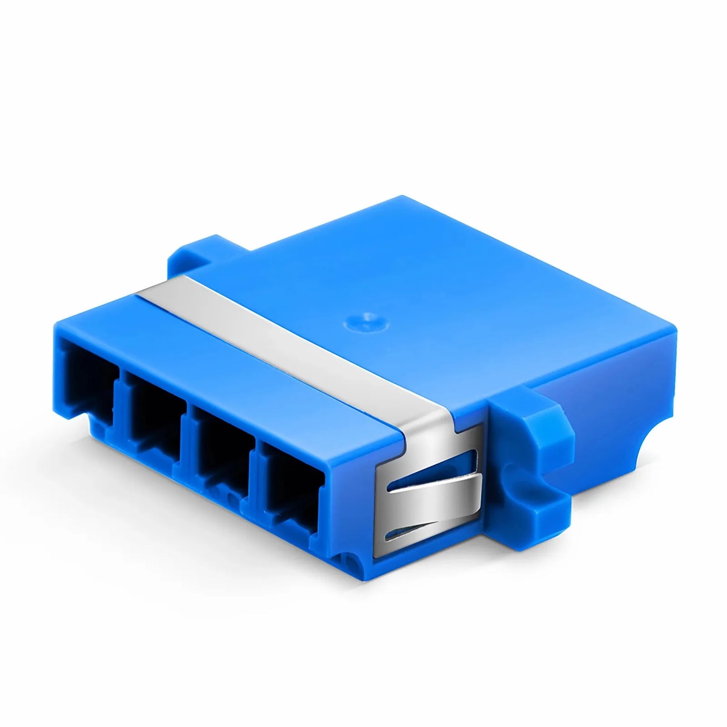 LC/UPC to LC/UPC Quad OS2 Single Mode Plastic Fiber Optic Adapter/Coupler with Flange