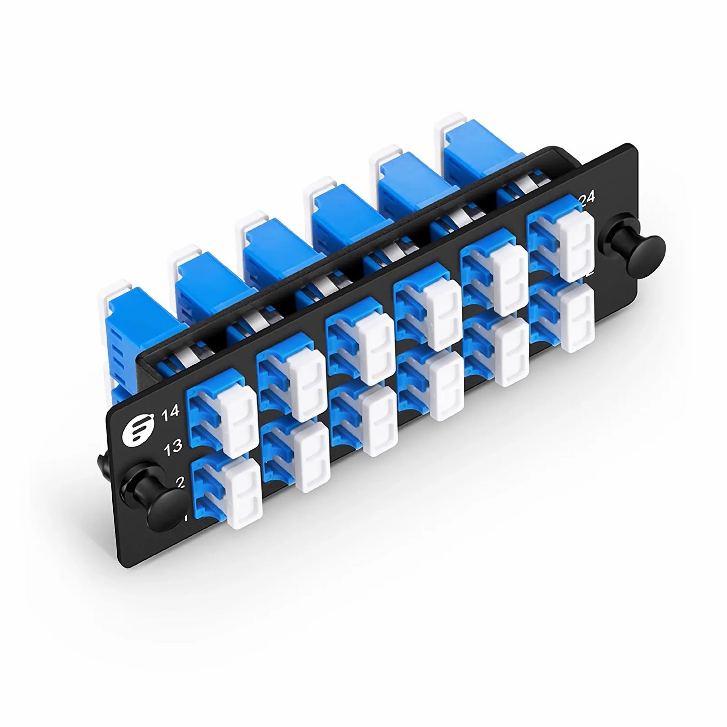 FHD™ Fiber Adapter Panel, 24 Fibers OS2 Single Mode, 12 x LC UPC Duplex (Blue) Adapter, Ceramic Sleeve