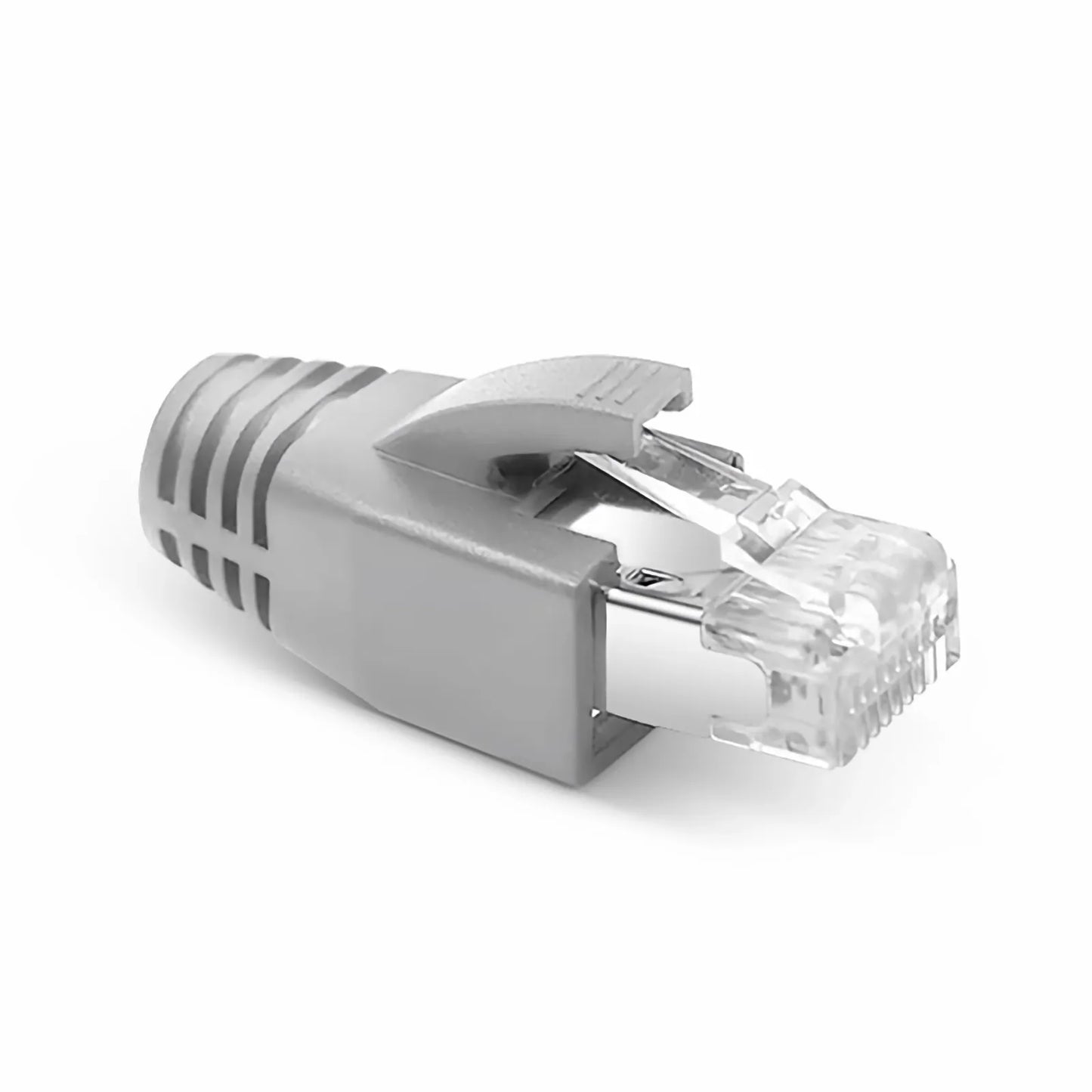 Cat6/Cat6a/Cat7 RJ45 Strain Relief Boots, 8.0mm OD for Cat6 F/UTP & SF/UTP 23AWG, Cat6a & Cat7 S/FTP 23AWG Ethernet Cables, Gray, 50PCS/Pack