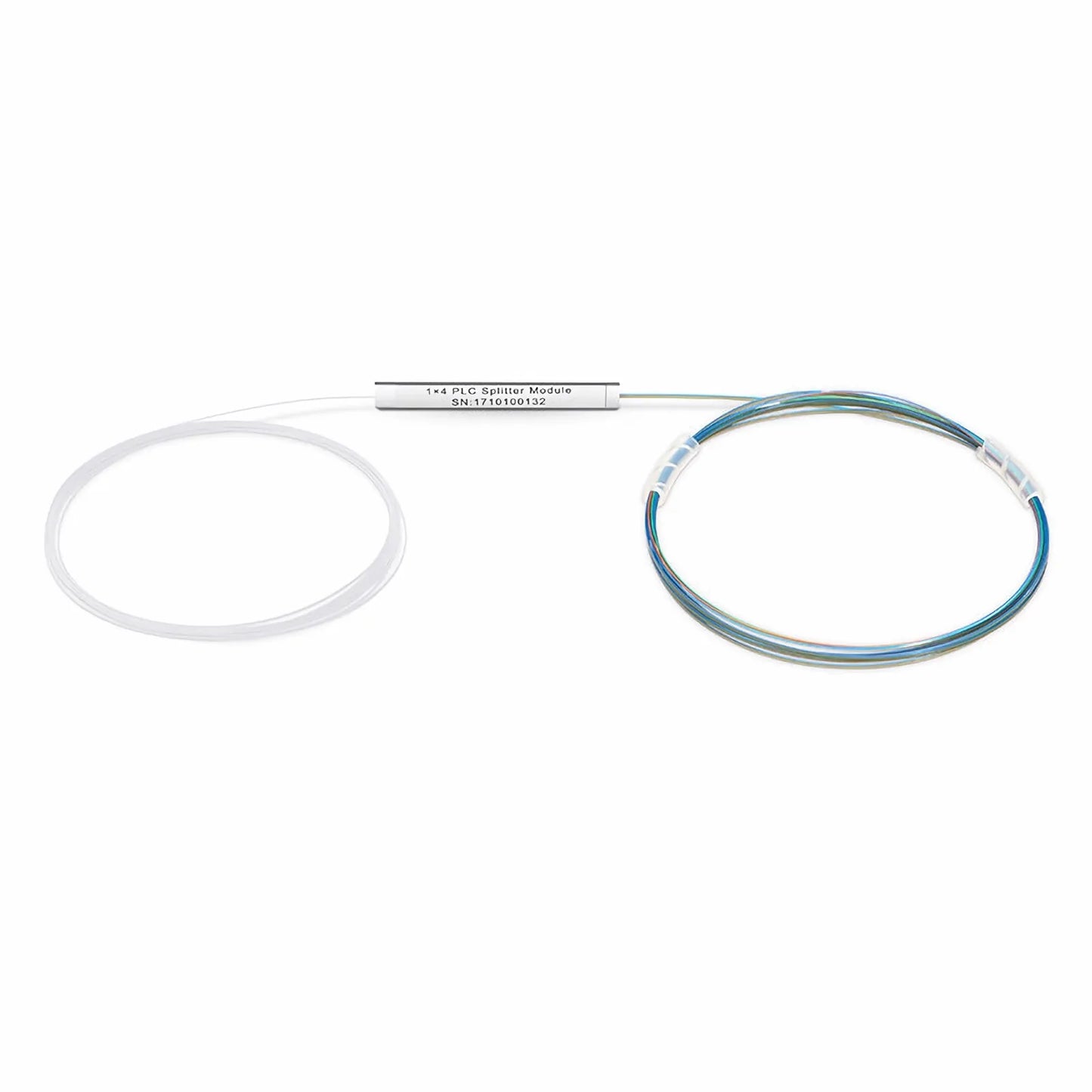 1 x 4 PLC Fiber Splitter, Steel Tube, Bare Fiber 250μm, No Connector, Singlemode