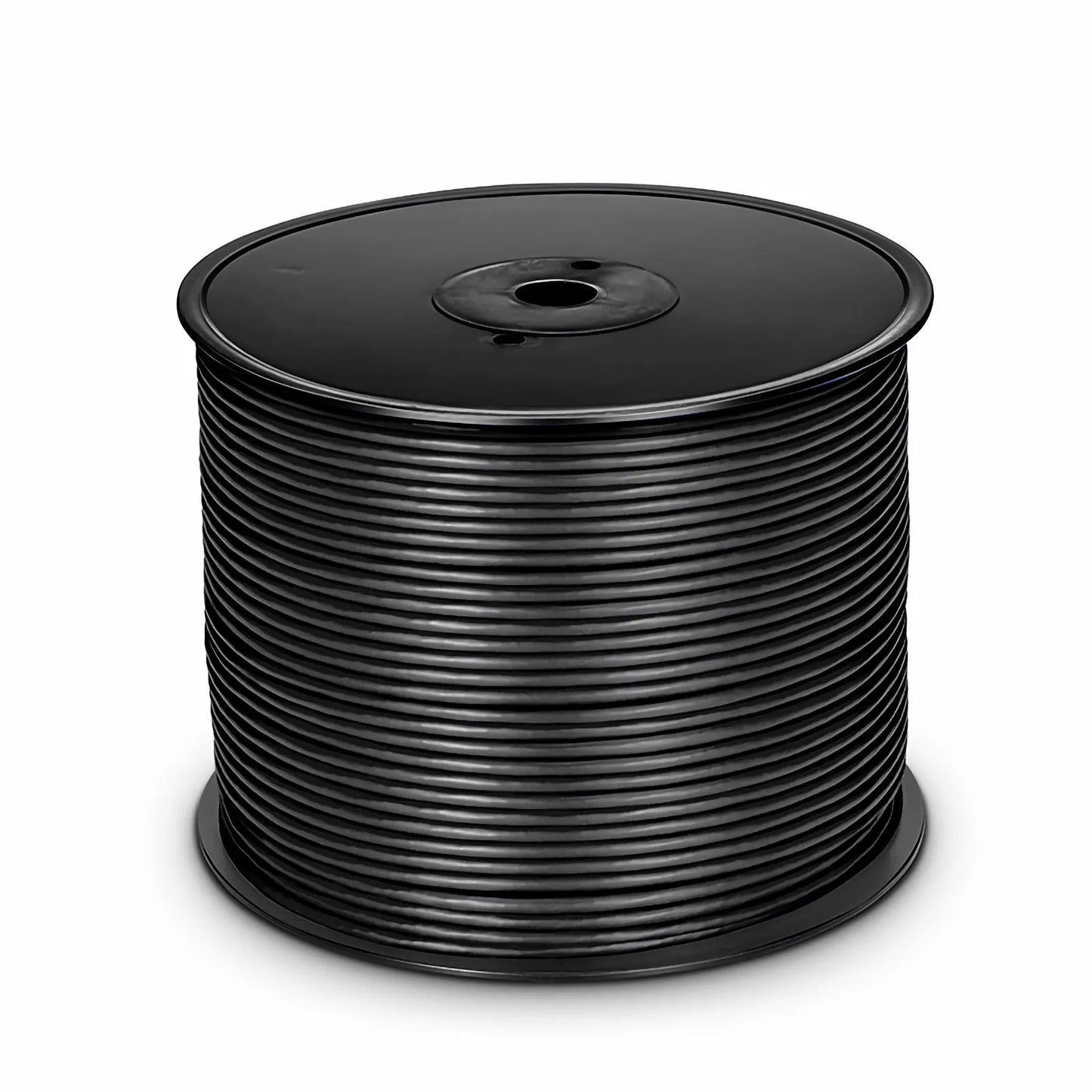 Cat5e Ethernet Bulk Cable, 1000ft (305m), UL Listed, 26AWG Stranded Pure Bare Copper Wire, 350MHz, Shielded (F/UTP), PVC CM, with Reel (Black)