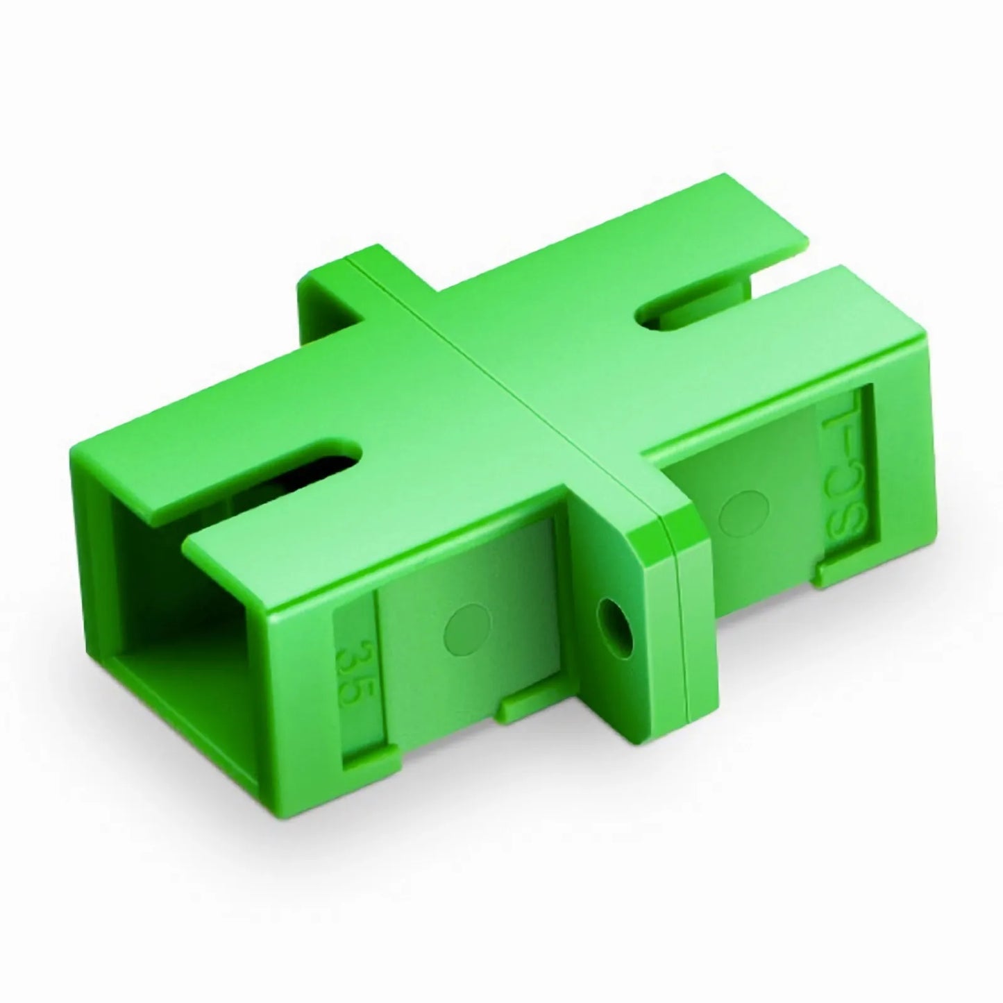 SC/APC to SC/APC Simplex OS2 Single Mode Fiber Optic Adapter/Coupler without Metal Clips with Flange (10pcs/Pack)