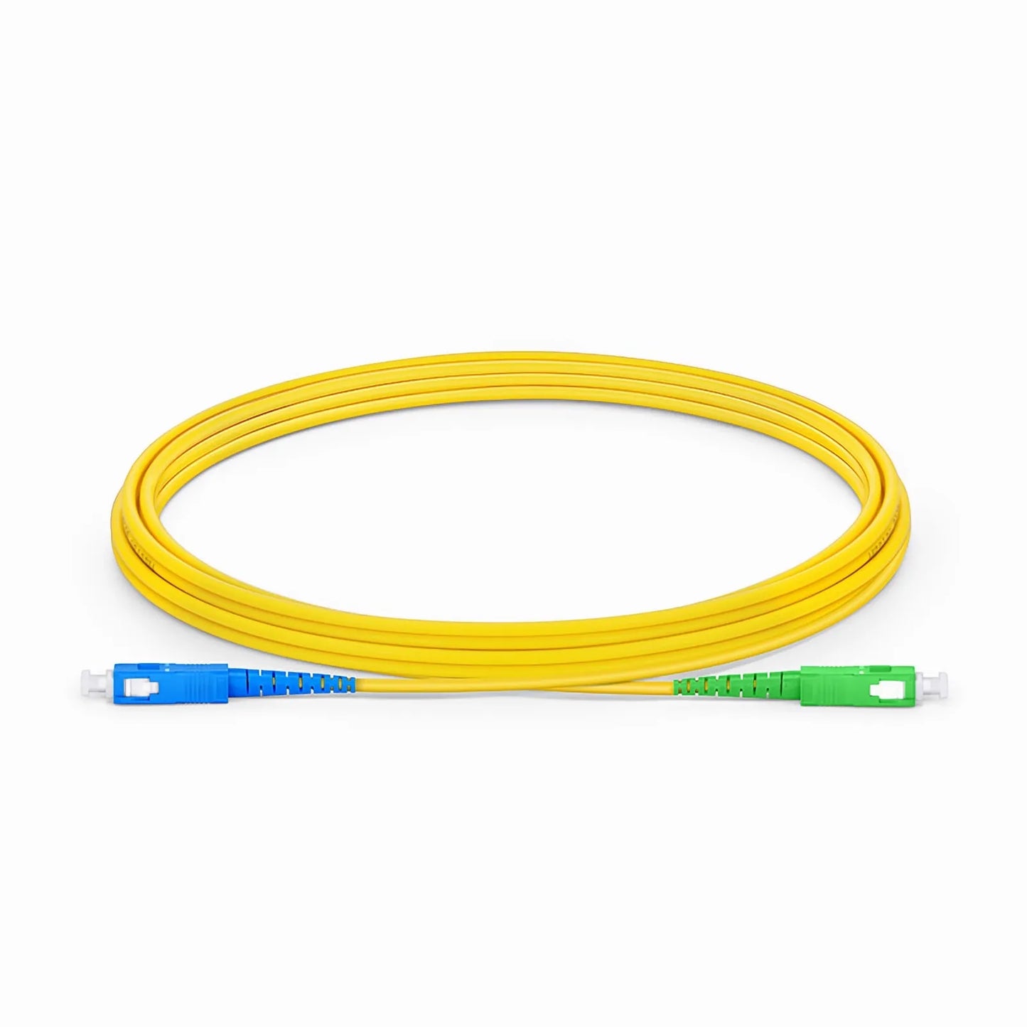 3m (10ft) Fiber Patch Cable, 1 Fiber, SC UPC Simplex to SC APC Simplex, Single Mode (OS2), Riser (OFNR), 2.0mm, Tight-Buffered, Yellow