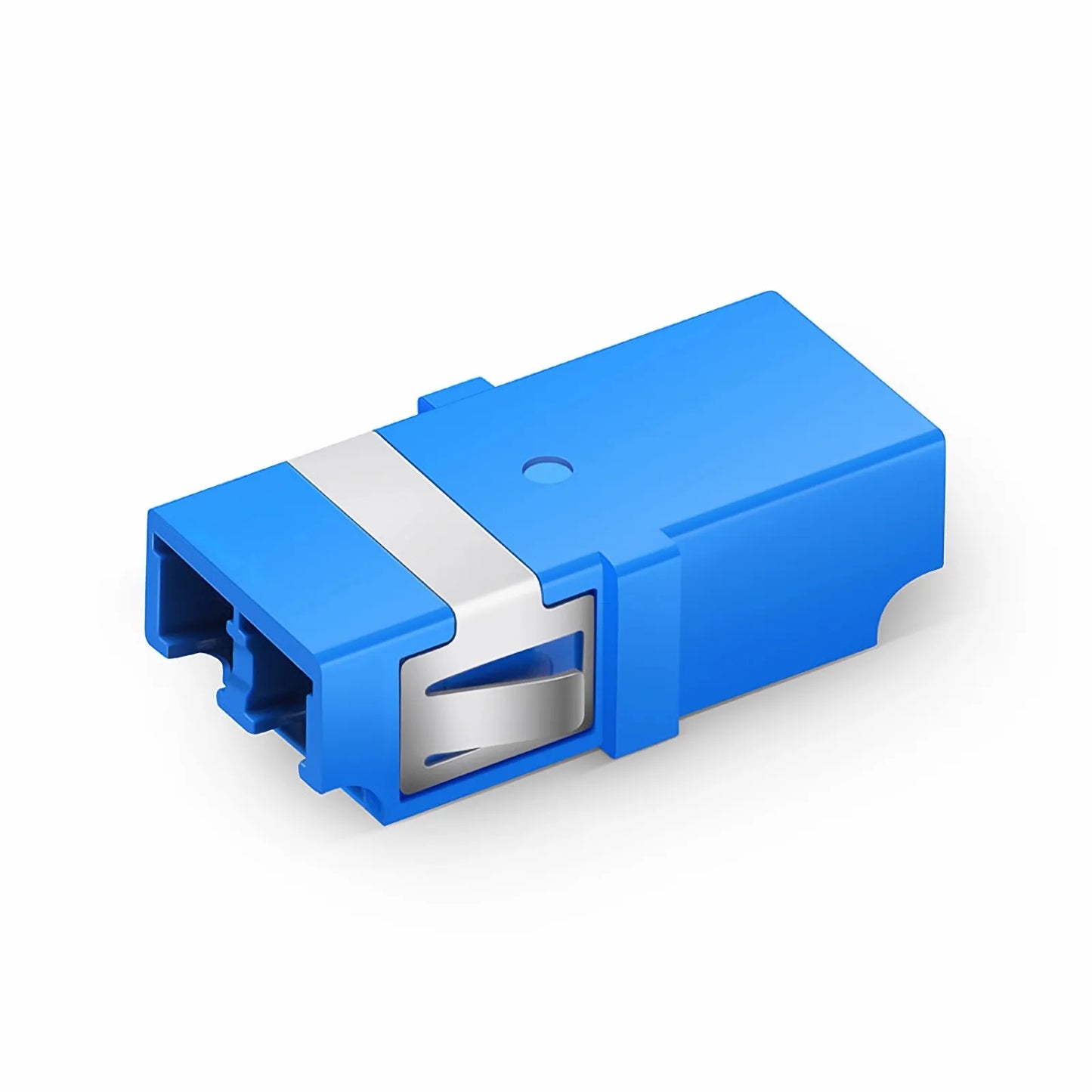 LC/UPC to LC/UPC Duplex OS2 Single Mode SC Footprint Plastic Fiber Optic Adapter/Coupler without Flange (10pcs/Pack)