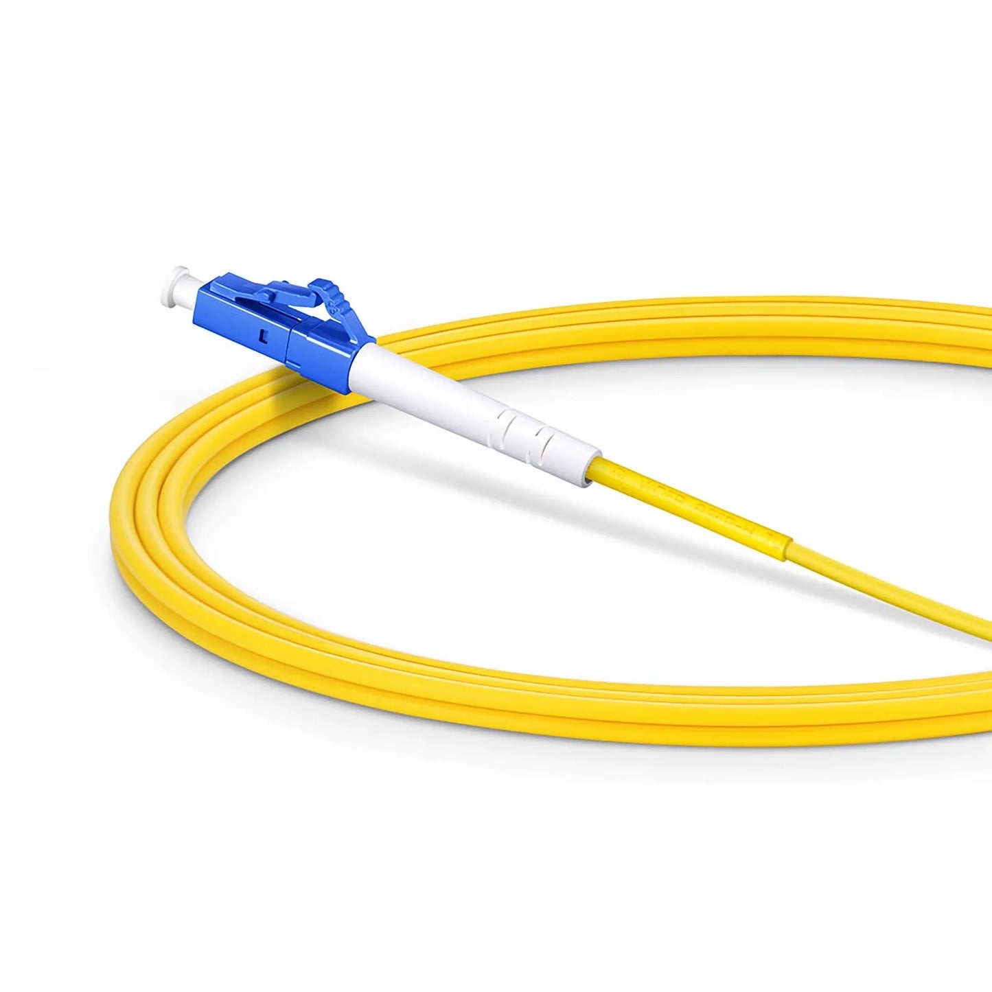 1.5m (5ft) Fiber Patch Cable, 1 Fiber, LC UPC Simplex to SC APC Simplex, Single Mode (OS2), Riser (OFNR), 2.0mm, Tight-Buffered, Yellow