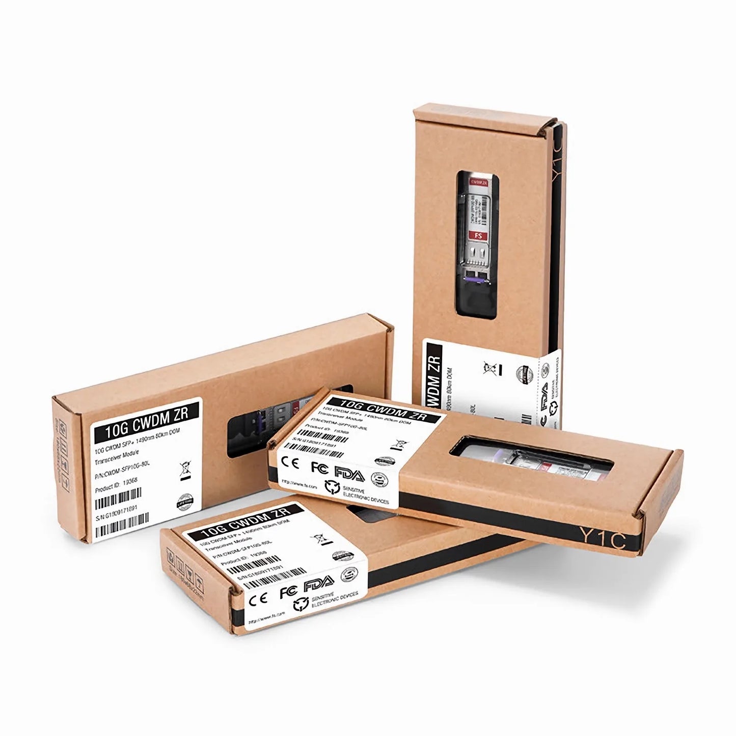 Cisco CWDM-SFP10G-1590 Compatible SFP+ 10G CWDM 1590nm 80km DOM Duplex LC/UPC SMF Optical Transceiver Module for Transmission