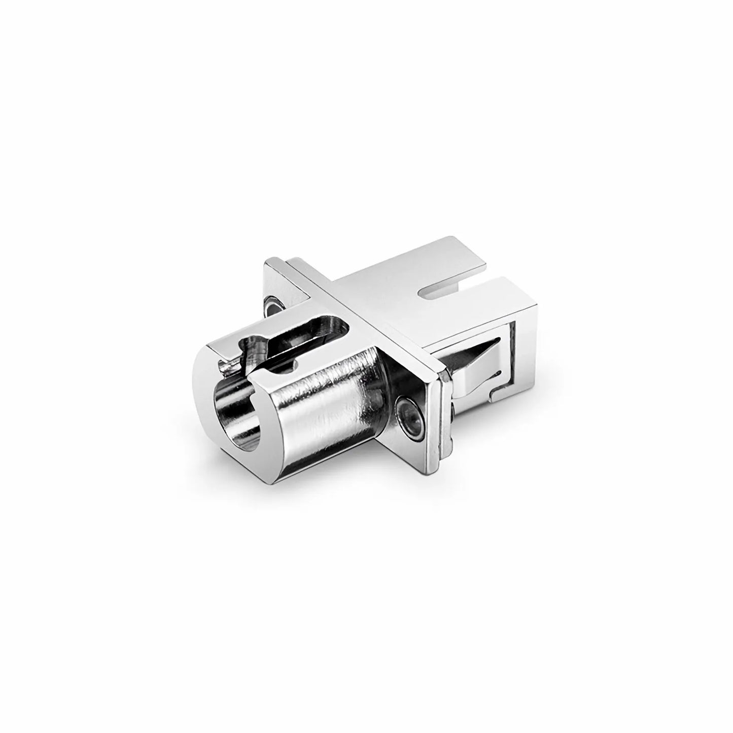 SC/UPC Female to LC/UPC Female Hybrid Simplex Single Mode/Multimode Metal Fiber Optic Adapter/Coupler with Flange