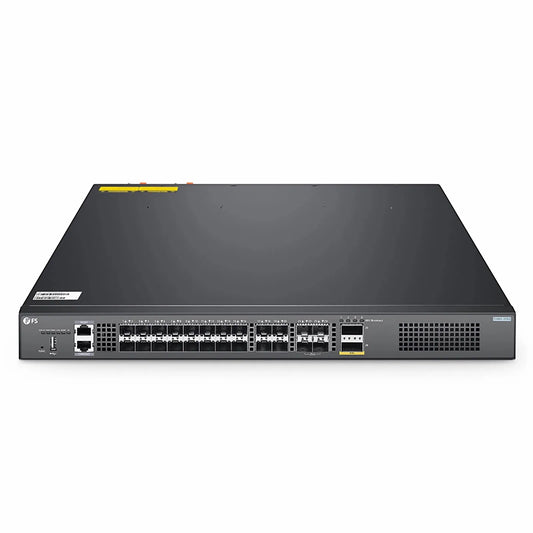 S5860-20SQ, 24-Port Ethernet L3 Switch, 20 x 10Gb SFP+, with 4 x 25Gb SFP28 and 2 x 40Gb QSFP+, Support Stacking, Broadcom Chip, Dual DC PSUs