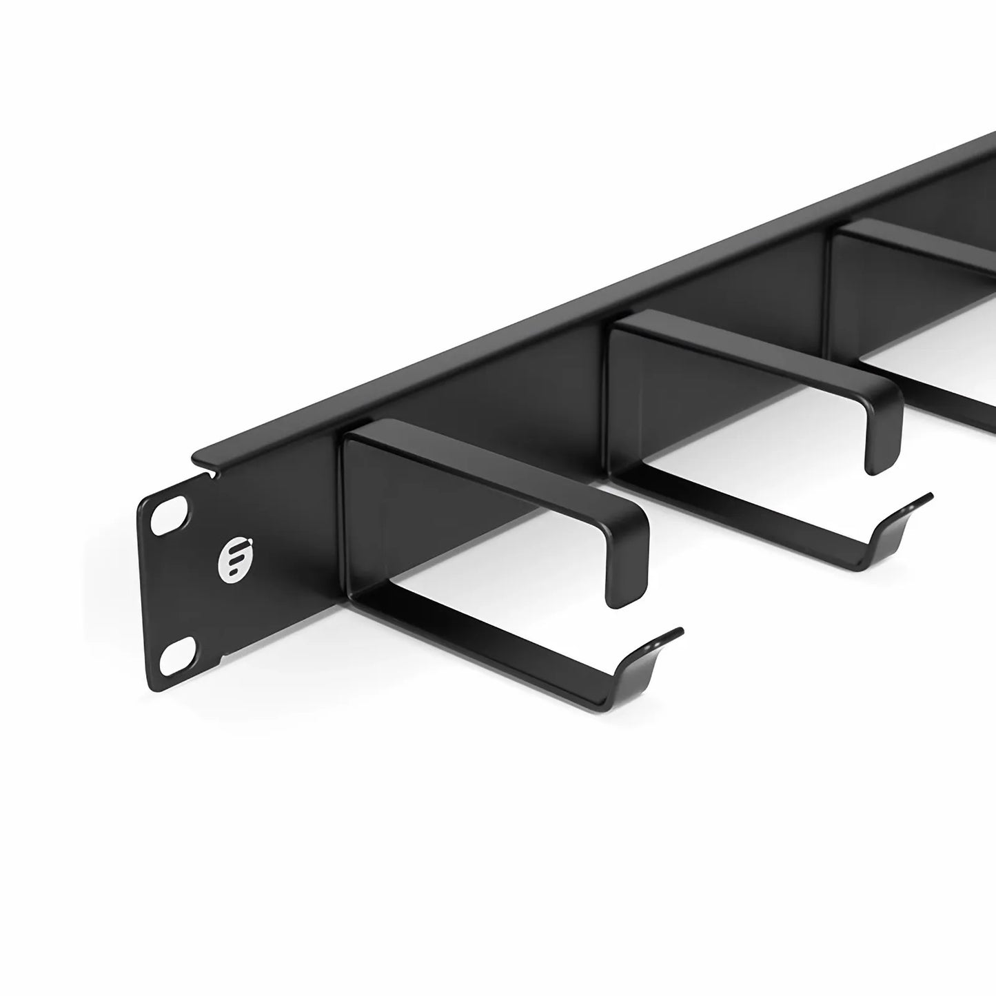 Horizontal Single Sided Manager, 1RU, 5 D-Rings, 3.46 in. Depth