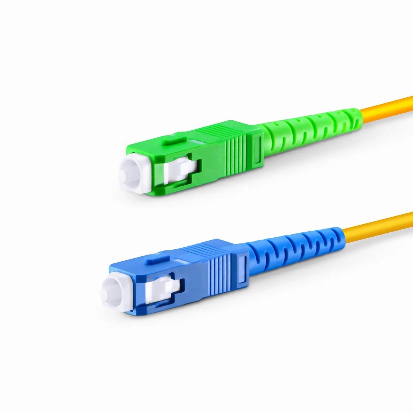 2m (7ft) Fiber Patch Cable, 1 Fiber, SC UPC Simplex to SC APC Simplex, Single Mode (OS2), Riser (OFNR), 2.0mm, Tight-Buffered, Yellow