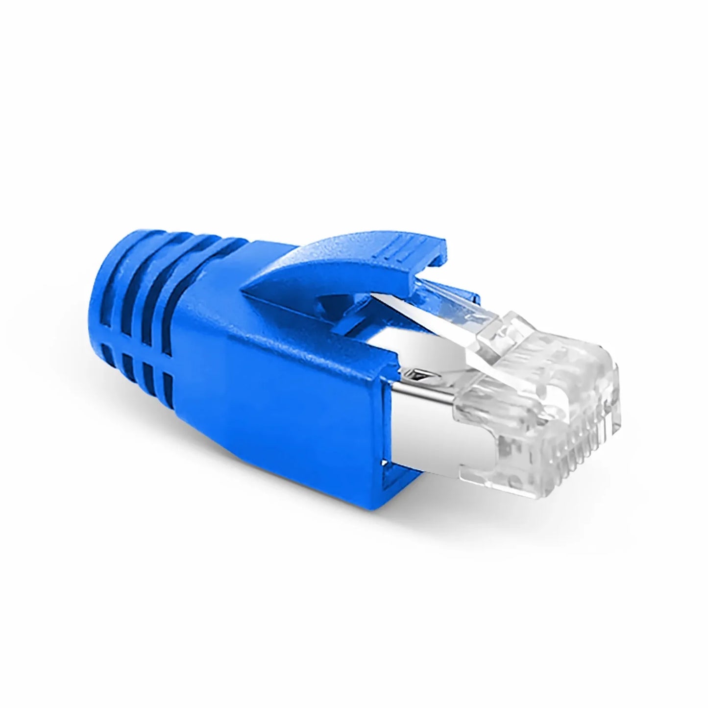 Cat6/Cat6a/Cat7 RJ45 Strain Relief Boots, 8.0mm OD for Cat6 F/UTP & SF/UTP 23AWG, Cat6a & Cat7 S/FTP 23AWG Ethernet Cables, Blue, 50PCS/Pack