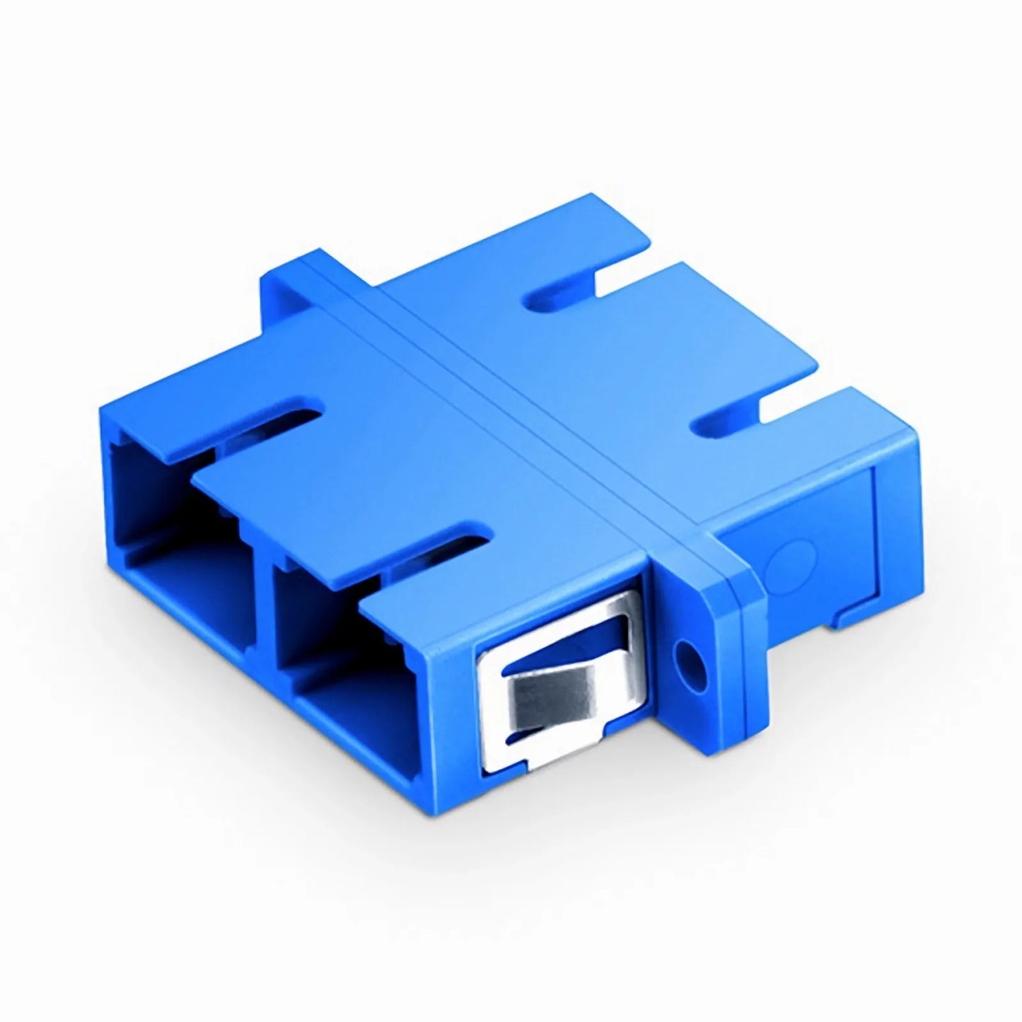 SC/UPC to SC/UPC Duplex OS2 Single Mode Plastic Fiber Optic Adapter/Coupler with Flange (10pcs/Pack)