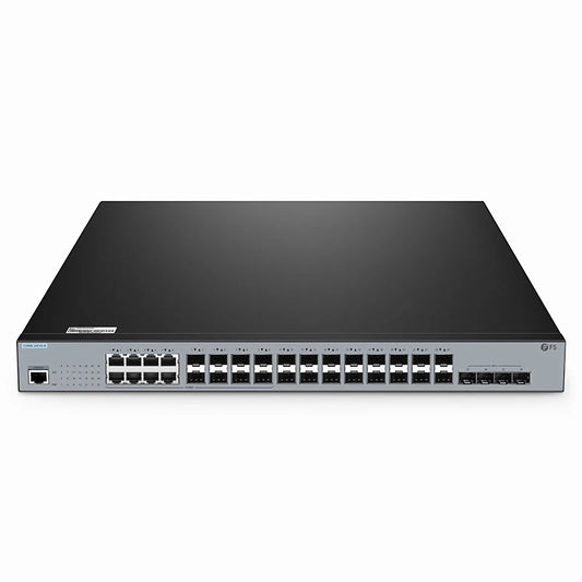 S3900-24F4S-R, 24-Port Gigabit Ethernet L2+ Switch, 16 x 1Gb SFP, 8 x 1Gb RJ45/SFP Combo Ports, with 4 x 10Gb SFP+ Uplinks, Stackable Switch