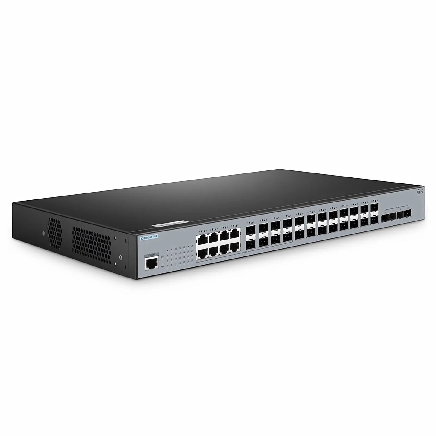 S3900-24F4S-R, 24-Port Gigabit Ethernet L2+ Switch, 16 x 1Gb SFP, 8 x 1Gb RJ45/SFP Combo Ports, with 4 x 10Gb SFP+ Uplinks, Stackable Switch