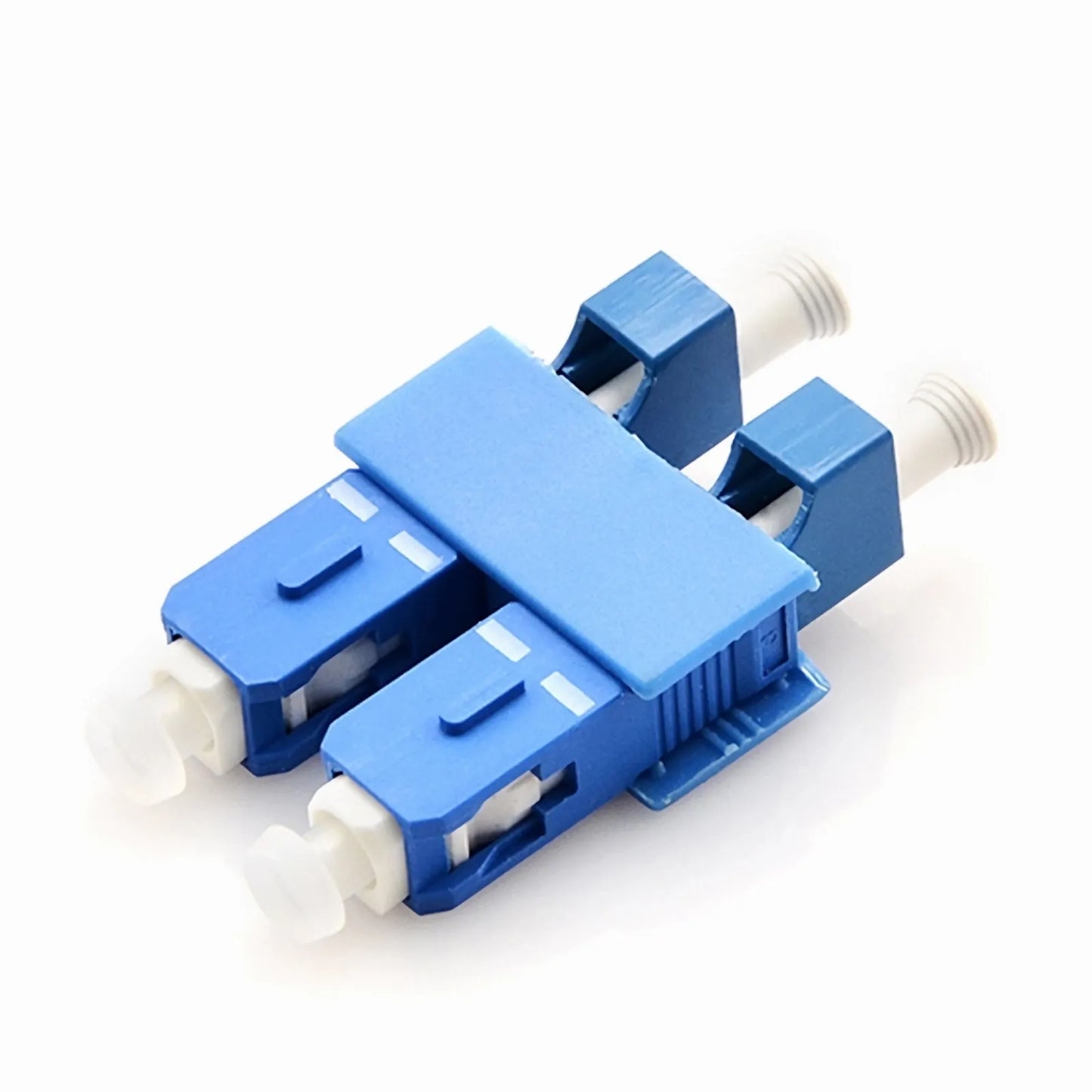 LC/UPC Female to SC/UPC Male Hybrid Duplex OS2 Single Mode Plastic Fiber Optic Adapter/Coupler without Flange