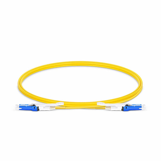 1m (3ft) Fiber Patch Cable, 2 Fibers, CS™ UPC Duplex to CS™ UPC Duplex Uniboot, Single Mode (OS2), Riser (OFNR), 2.0mm, Yellow, for 200/400G Network Connection
