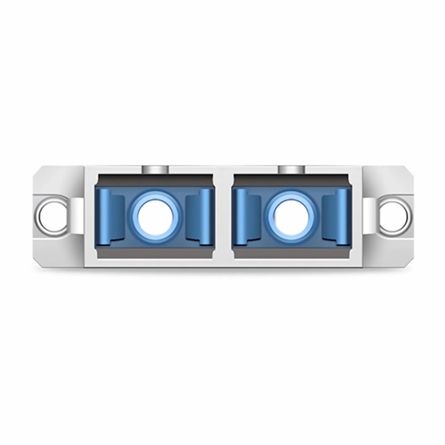ST/UPC Female to SC/UPC Female Hybrid Duplex Single Mode/Multimode Metal Fiber Optic Adapter/Coupler with Flange